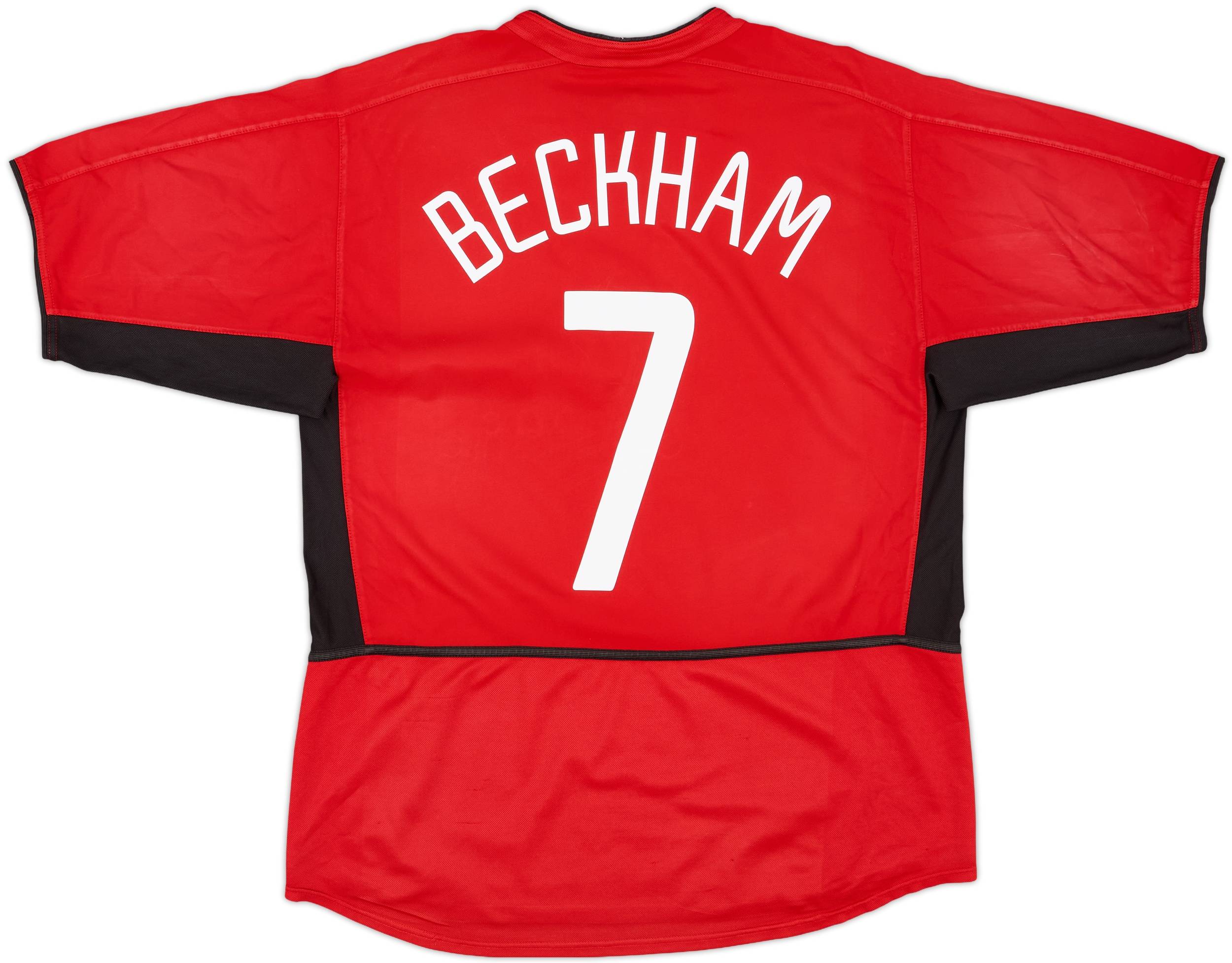 2002-04 Manchester United Home Shirt Beckham #7 - 4/10 - (L)