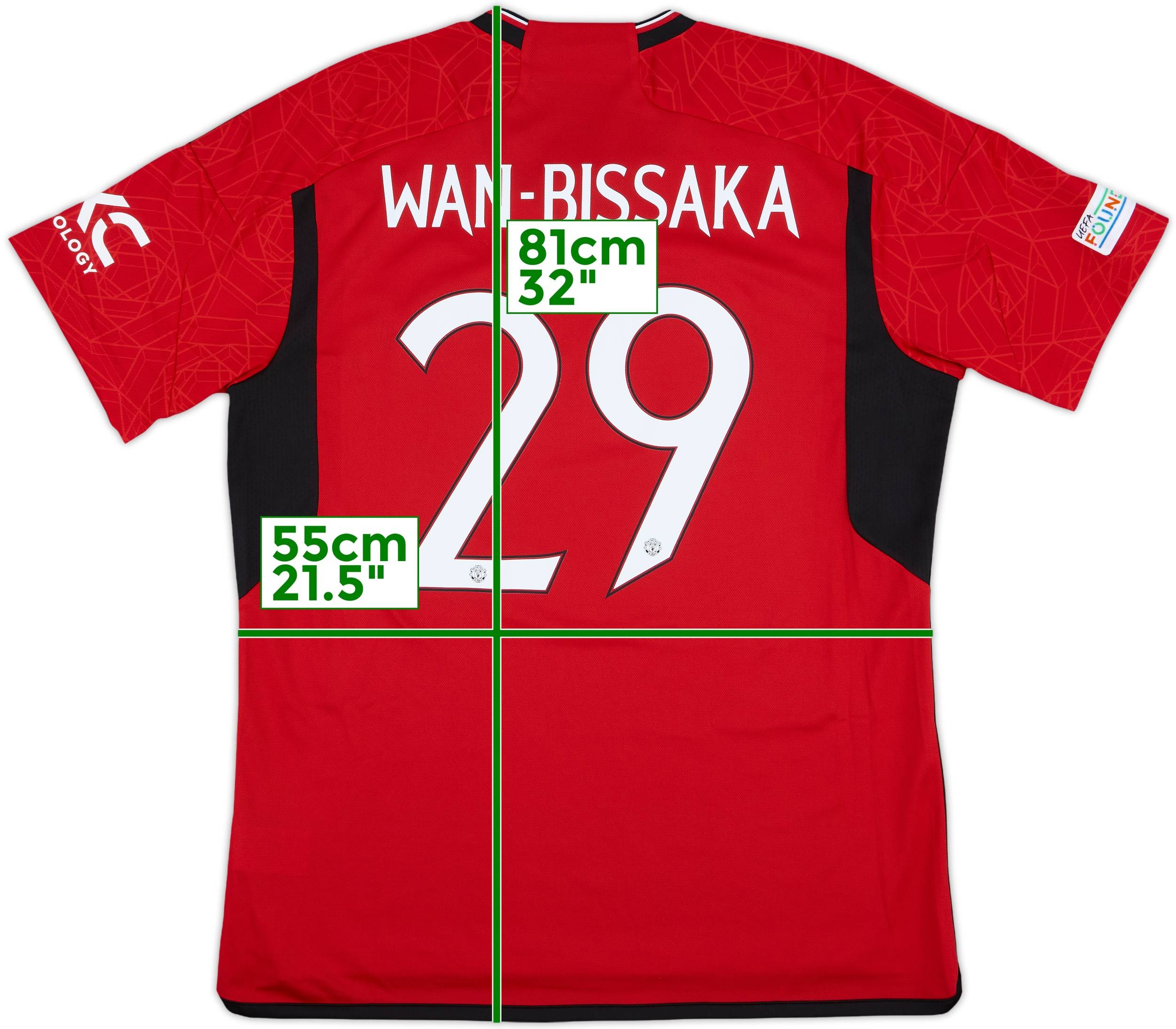 マンナ　23連 2023-24 Manchester United Home Shirt Wan-Bissaka #29 - 10/10