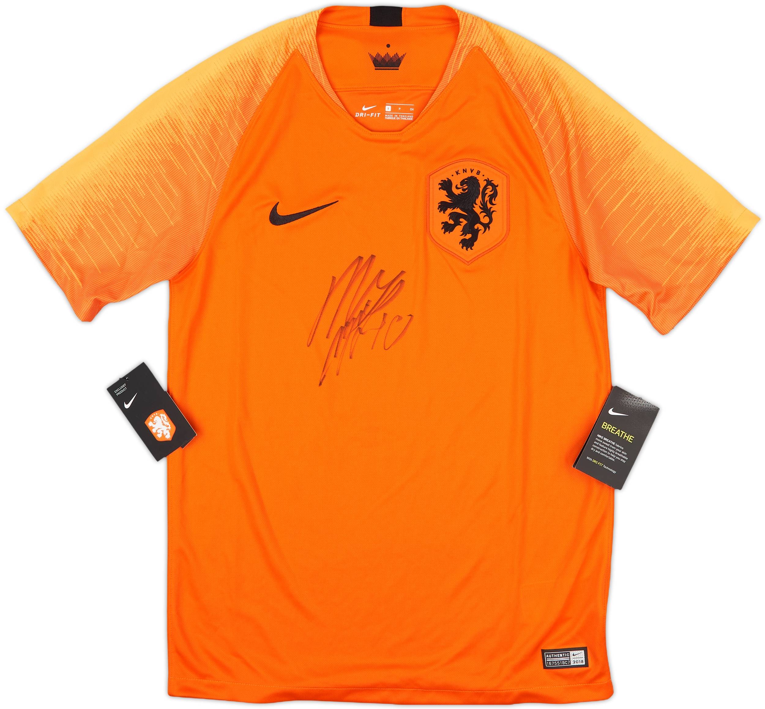 2018-19 Netherlands Signed Home Shirt (S)