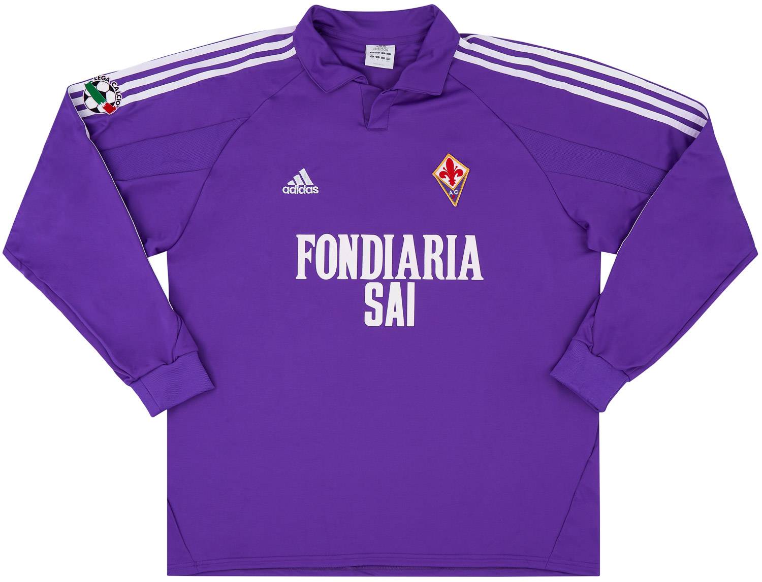 2003-04 Fiorentina Match Issue Home L/S Shirt Rigano' #9