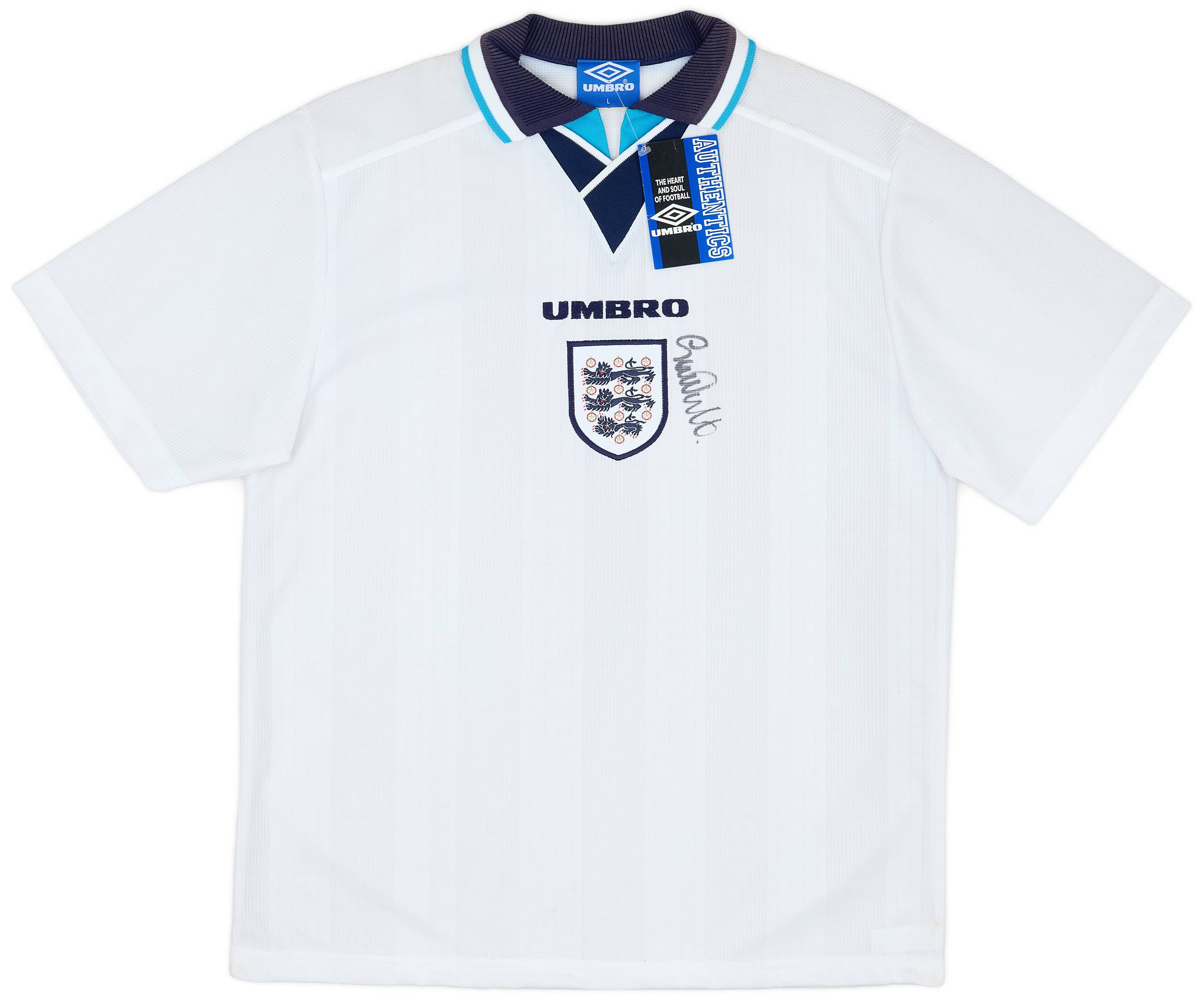 1995-97 England Signed Home Shirt (L)
