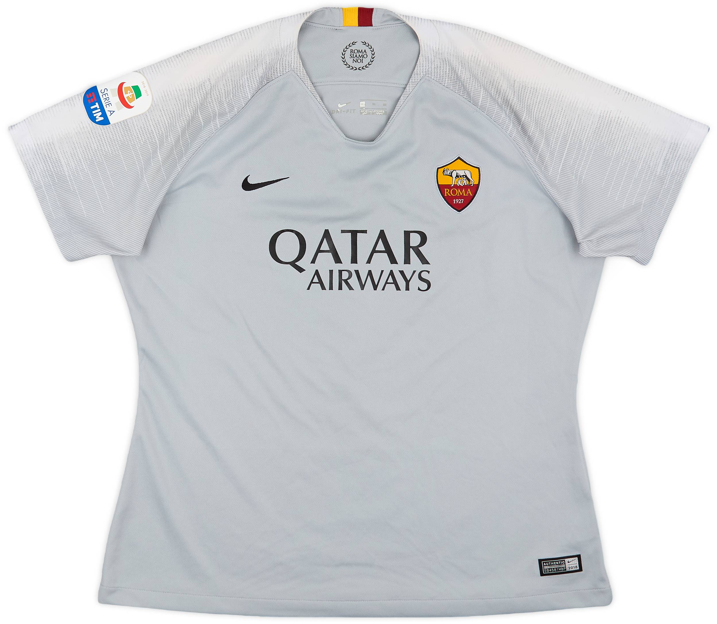 2018-19 Roma Away Shirt - 8/10 - (Women's XL)