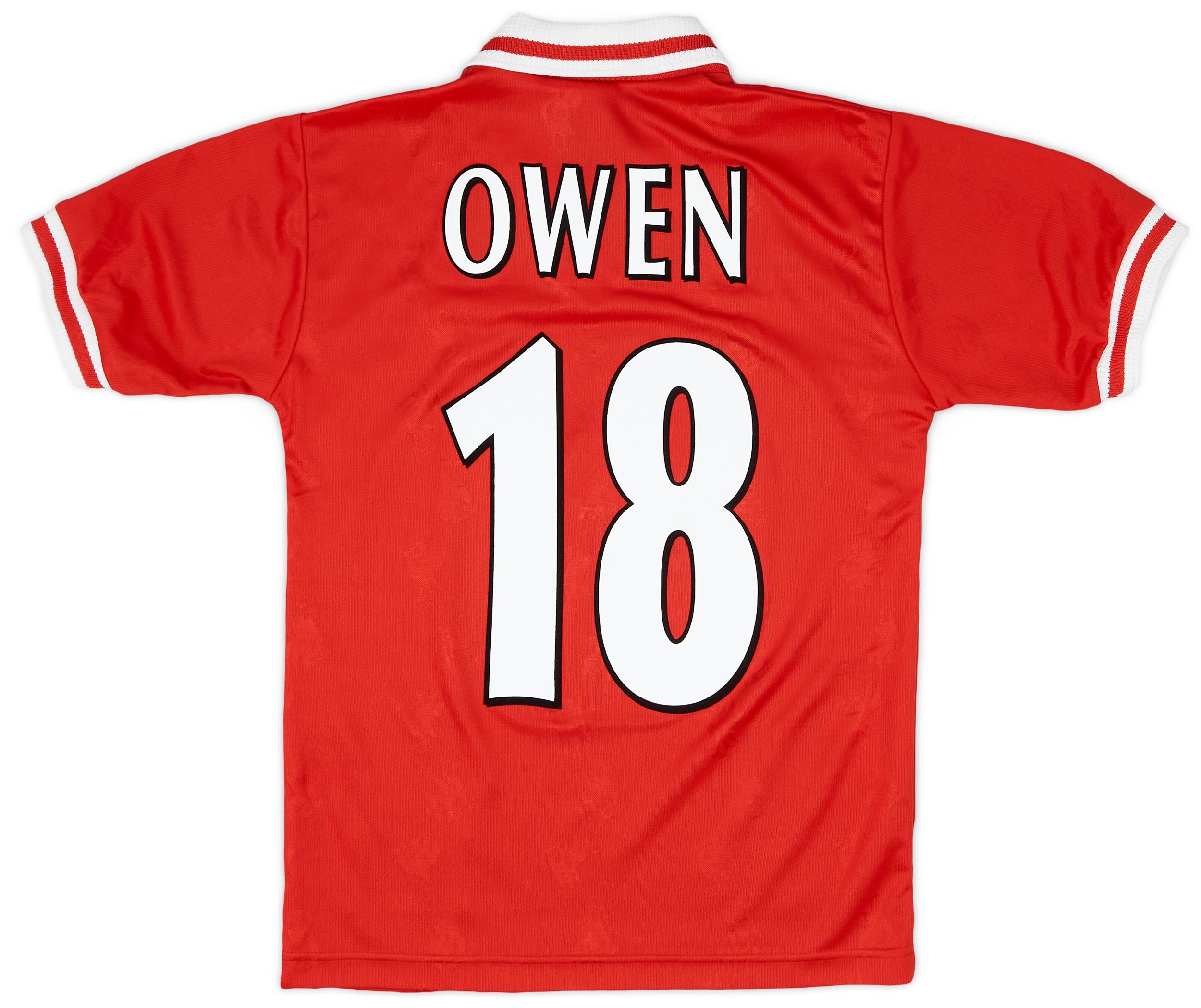 1996 98 Liverpool Home Shirt Owen 18 9 10 M.Boys