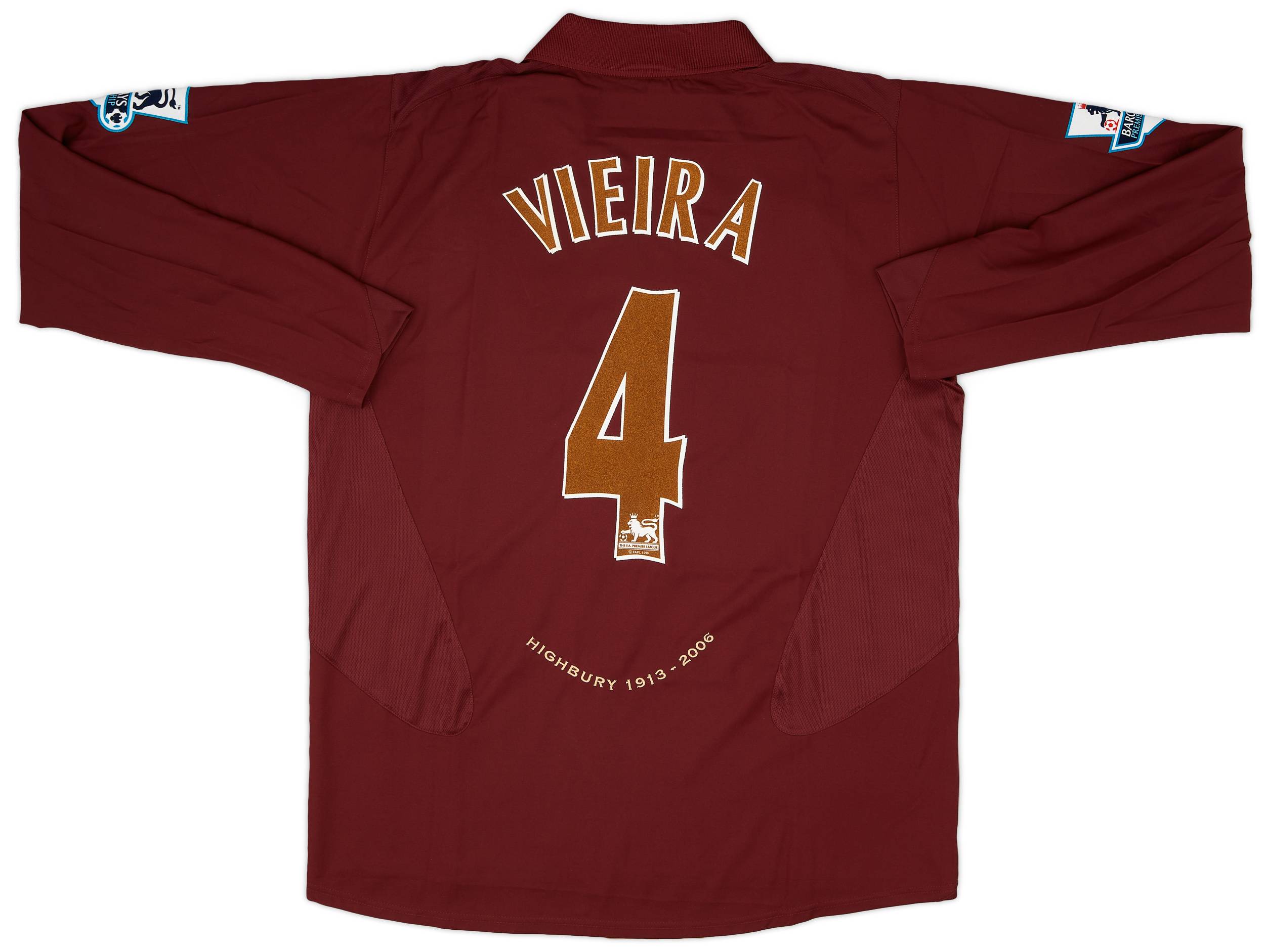 2005-06 Arsenal Home L/S Shirt Vieira #4 (XL)