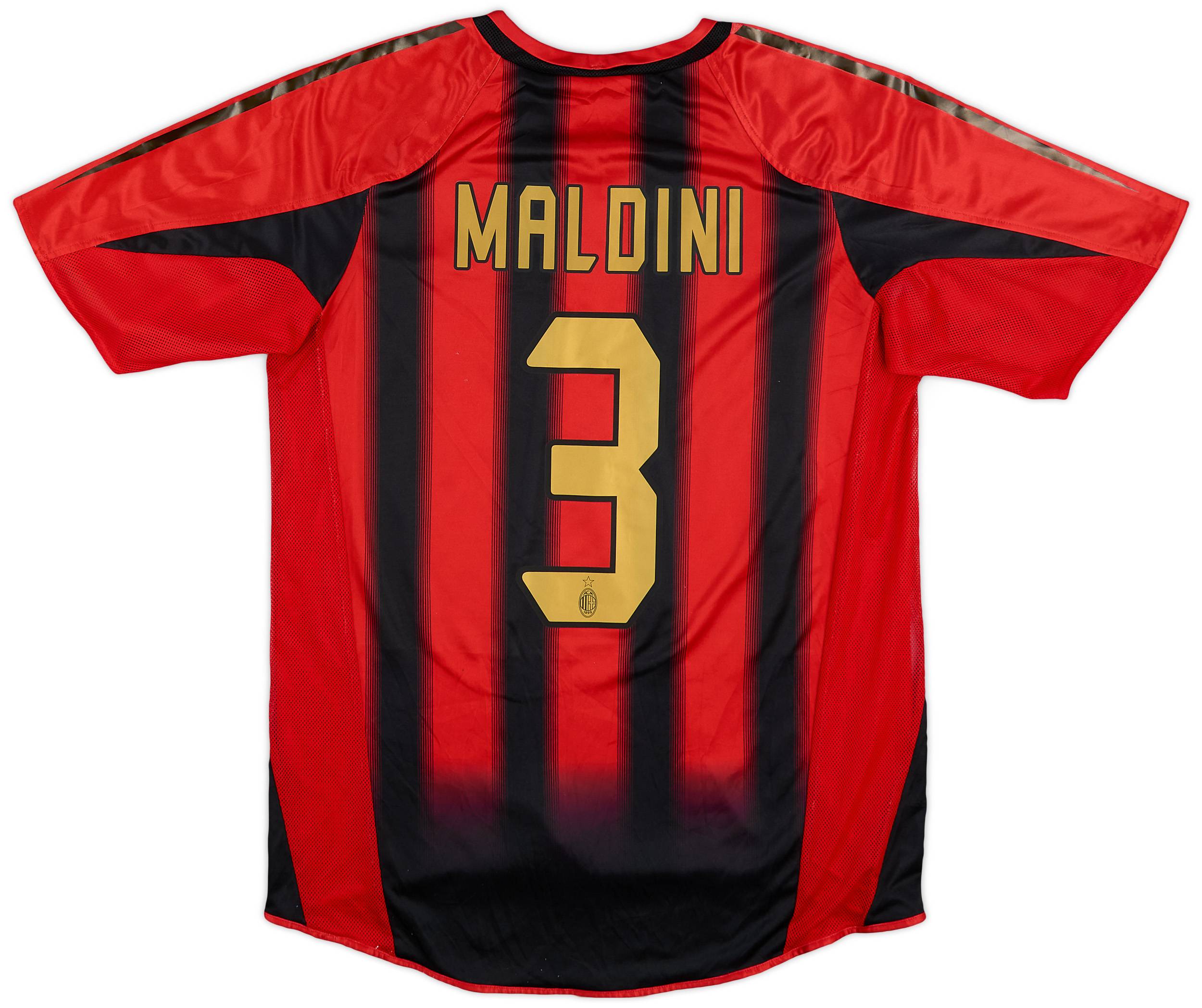 【希少レア】00s AC Milan Soccer Shirt Maldini 2004-05 AC Milan Player Issue Home Shirt Maldini #3- 7/10- (L)