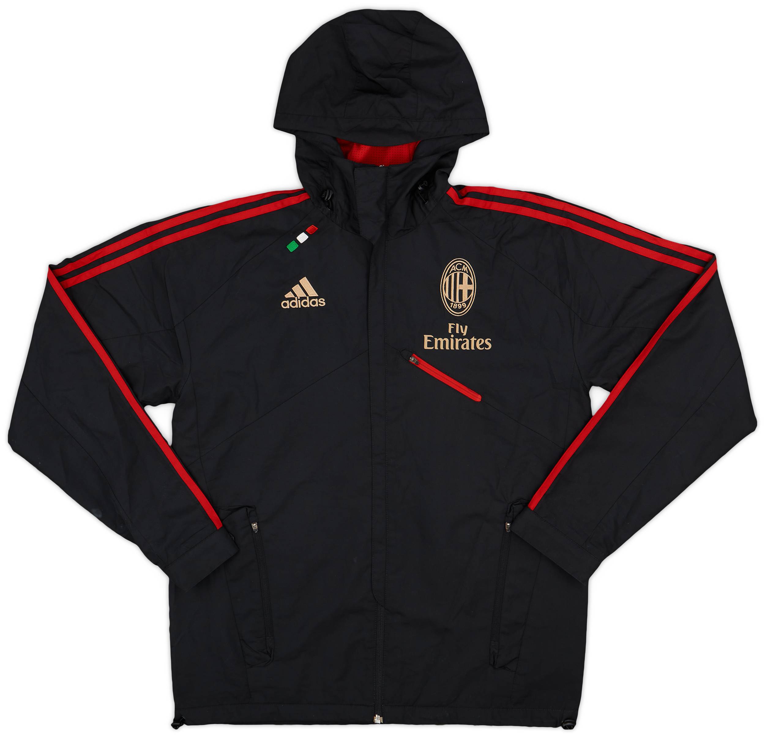 低価格 adidas Milan AC 2011-12 Hooded (M) - 8/10 - Jacket Rain ウェア
