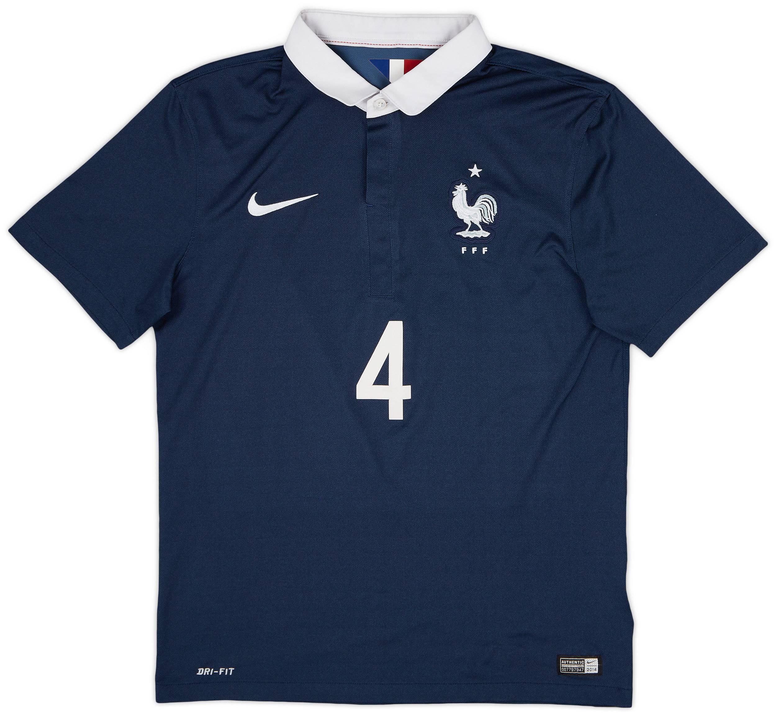 2014-15 France Home Shirt #4 - 5/10 - (M)
