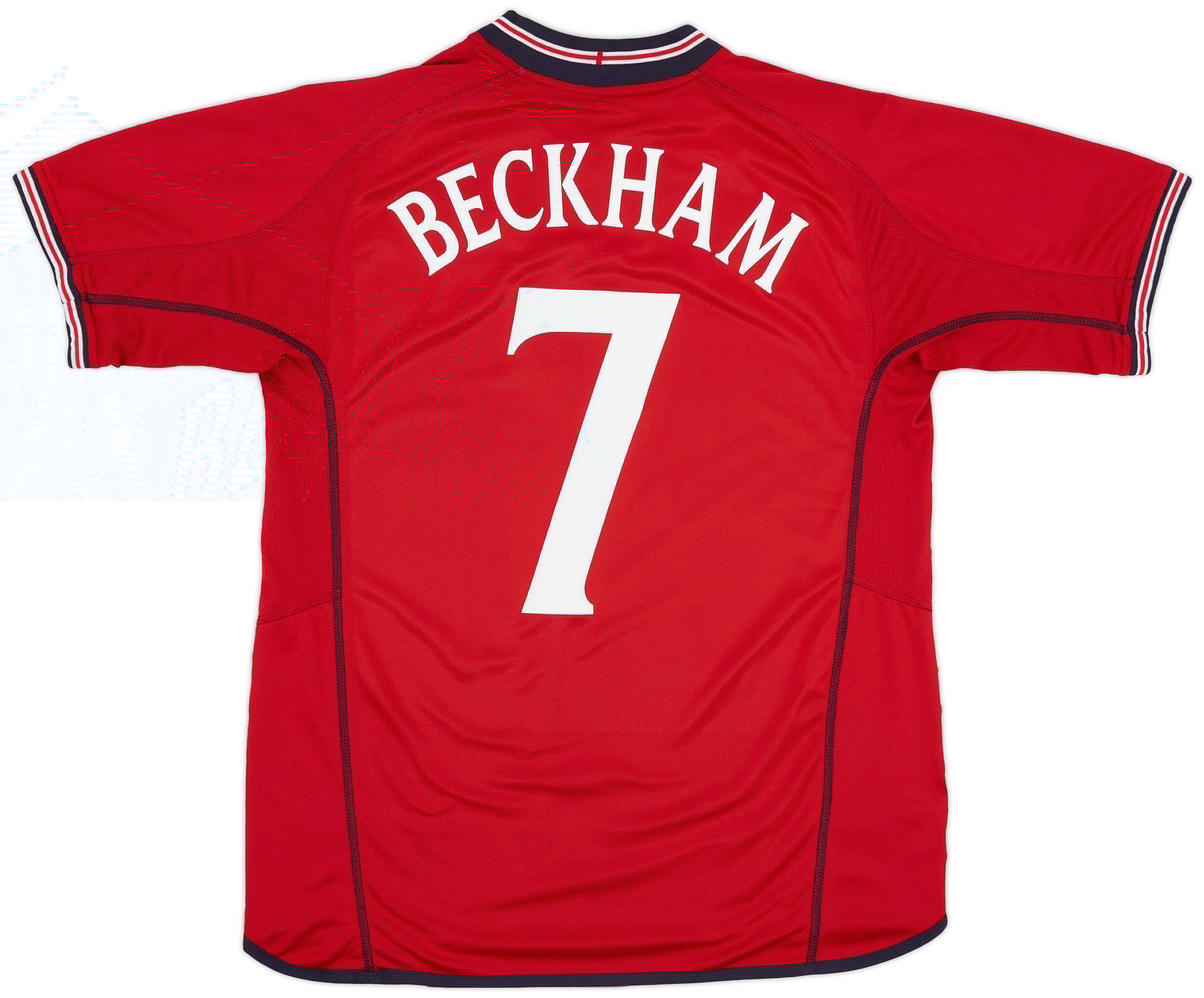 2002-04 England Away Shirt Beckham #7 - 7/10 - (M)