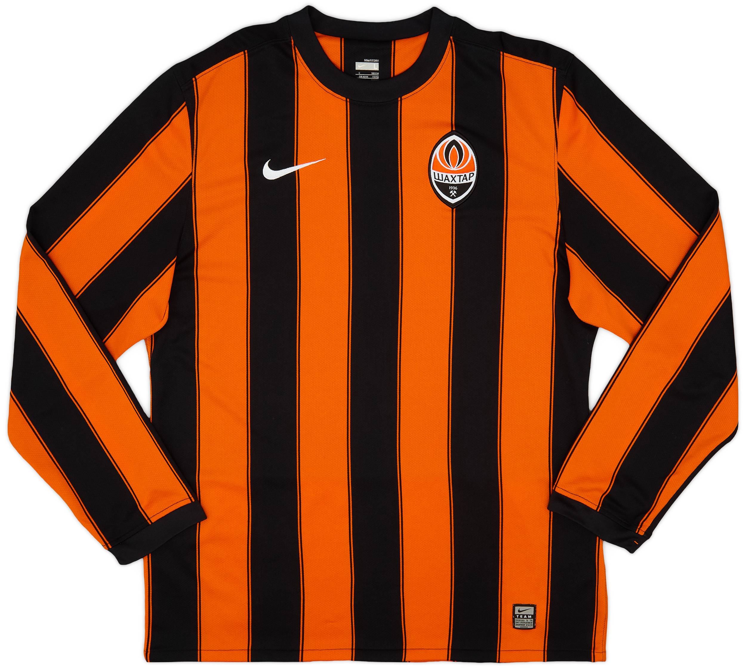 2009-10 Shakhtar Donetsk Player Issue Home L/S Shirt - 8/10 - (L)