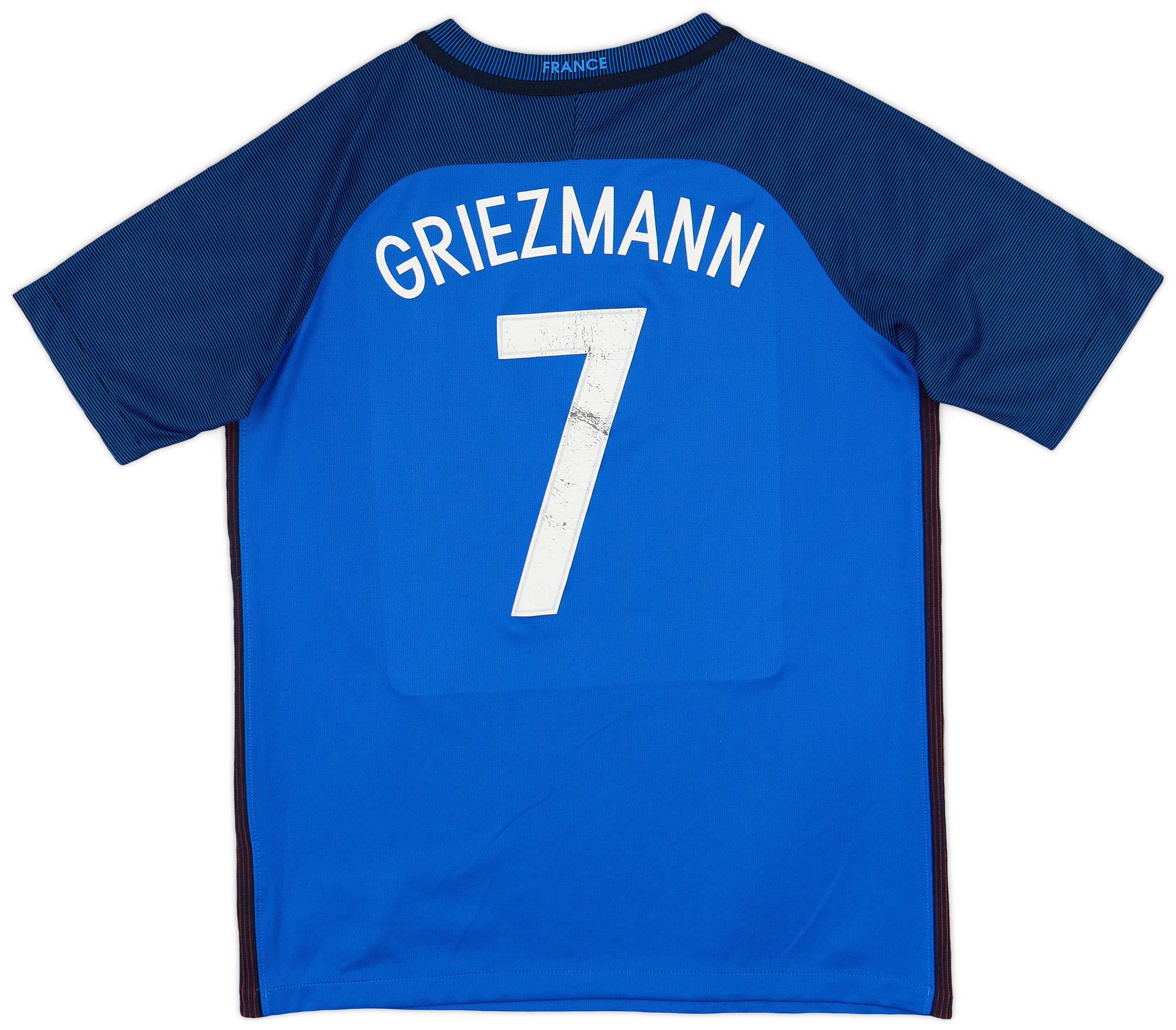 2016-17 France Home Shirt Griezmann #7 - 6/10 - (XL.Boys)