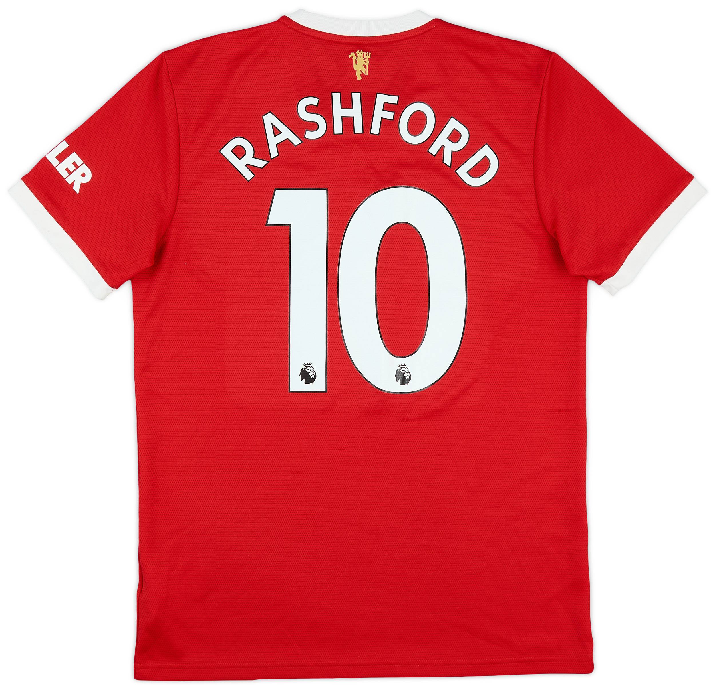 2021-22 Manchester United Home Shirt Rashford #10 - 8/10 - (M)