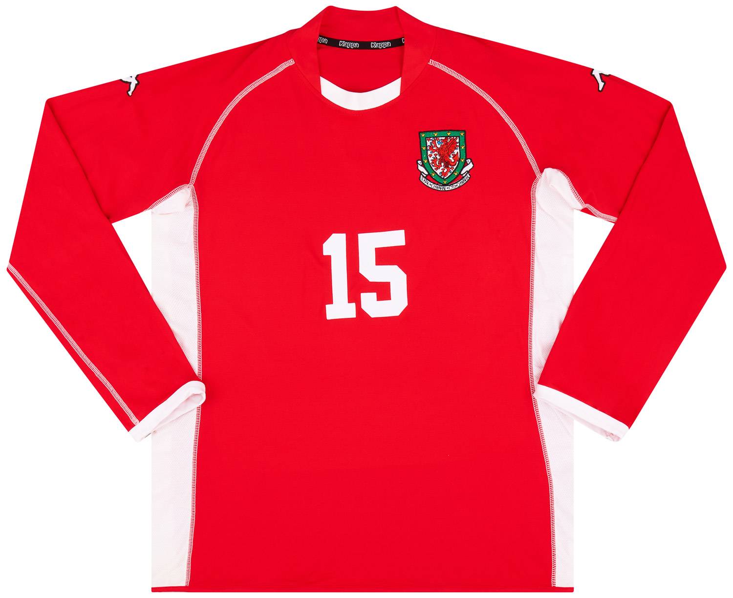 2002-04 Wales Match Issue Home L/S Shirt #15 (Symons)