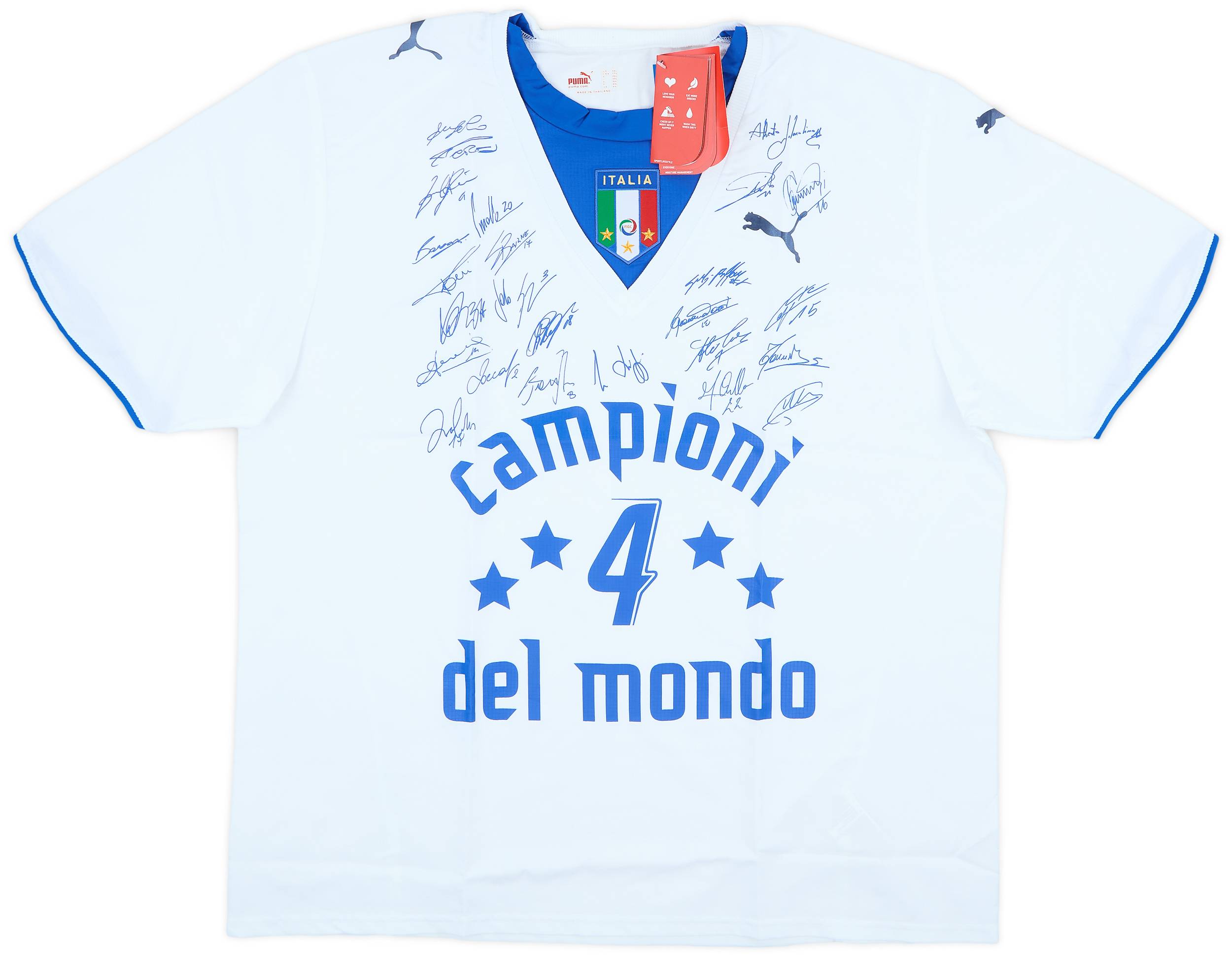 2006 Italy 'Campioni del Mondo' 'Signed' Away Shirt (XXL)