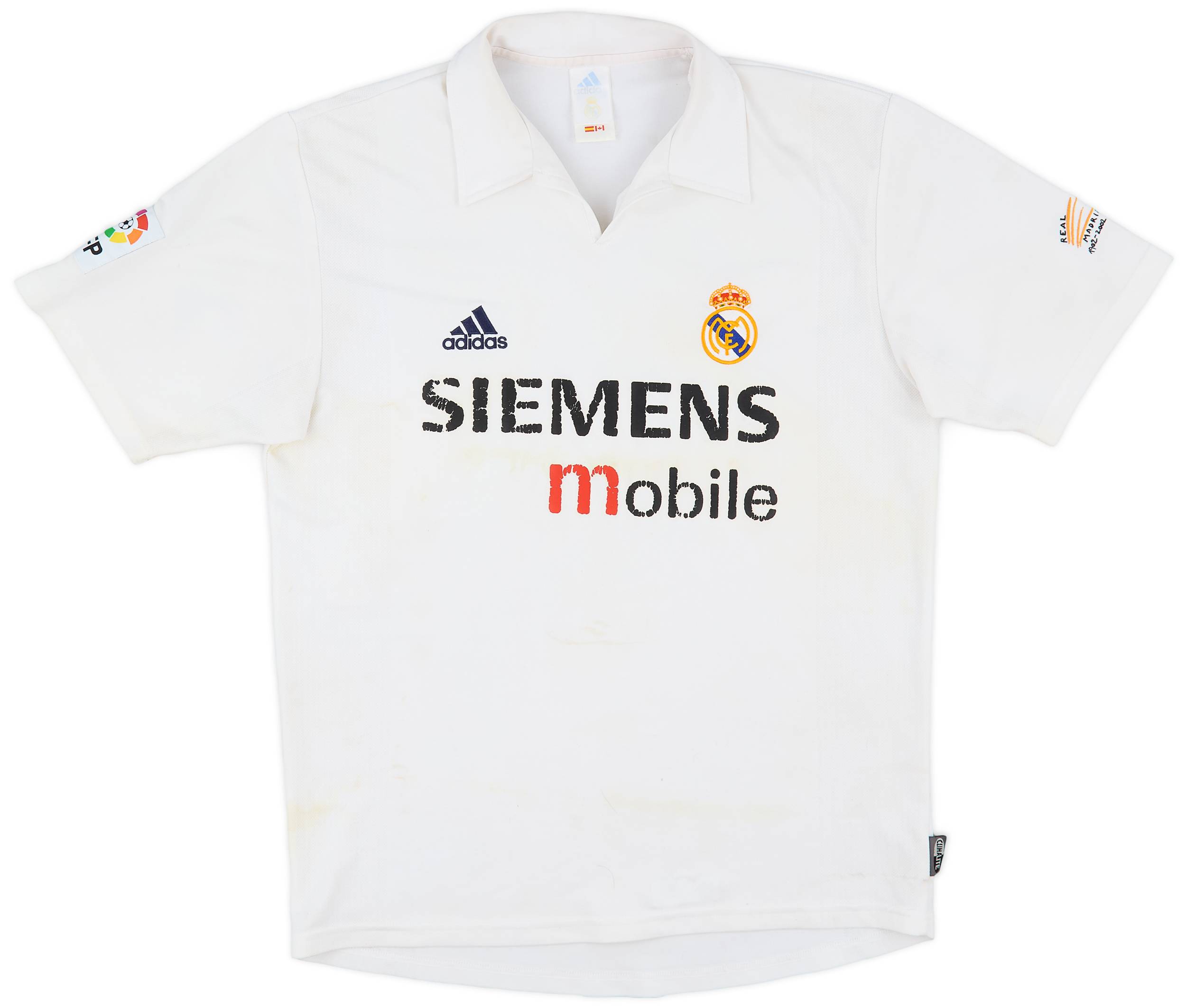 2002 03 Real Madrid Centenary Home Shirt 4 10 M