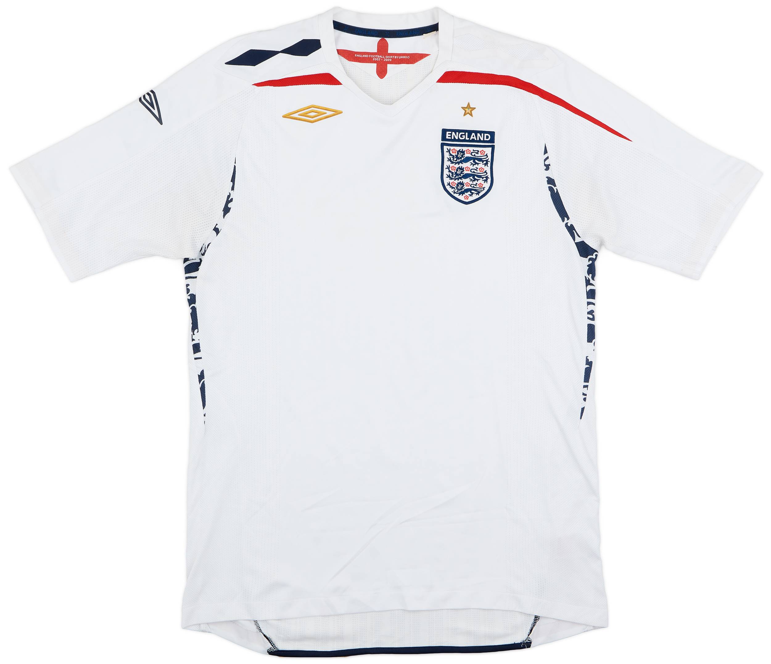 2007-09 England Home Shirt - 8/10 - (L)