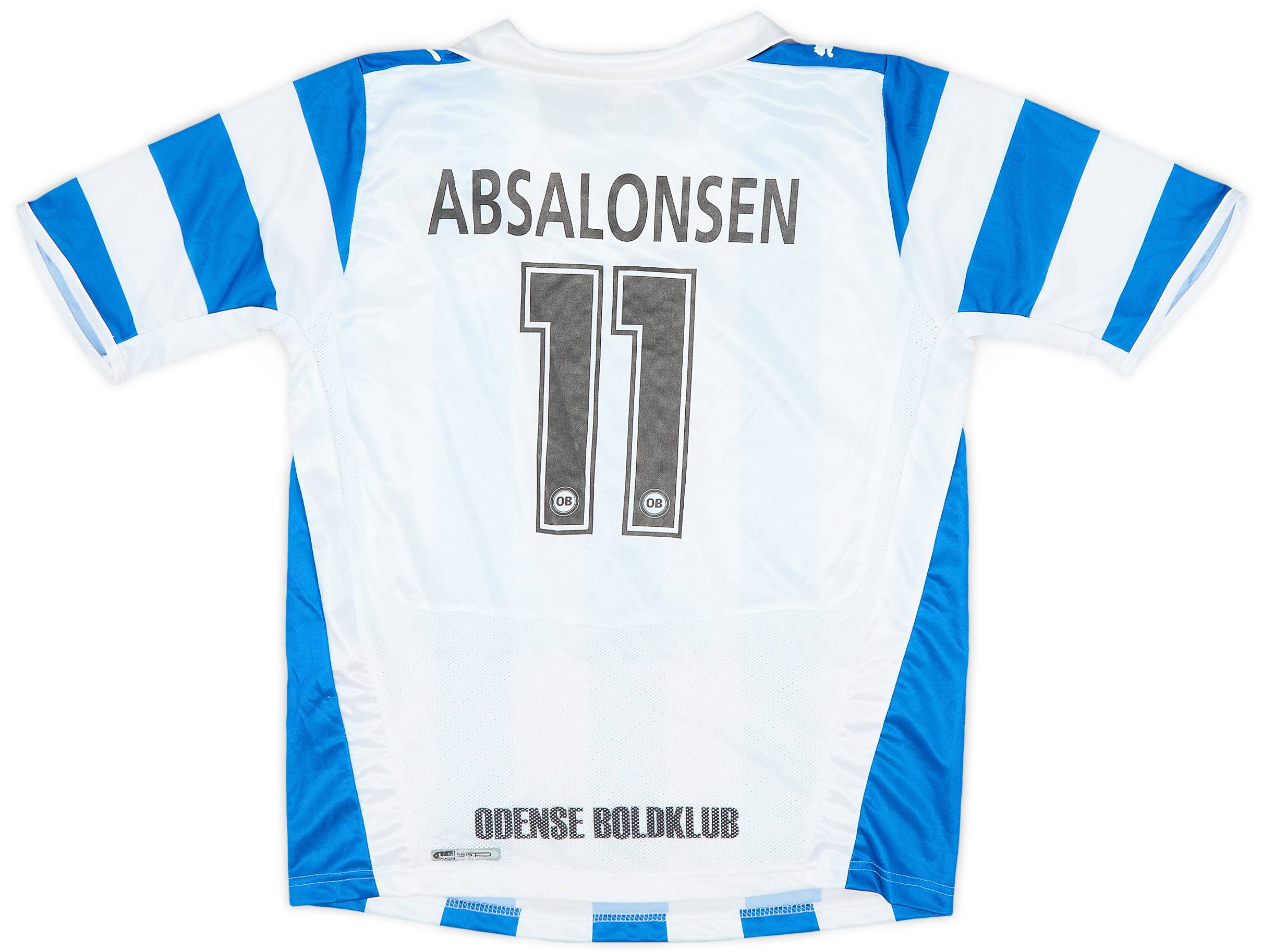 2008-09 OB Odense Home Shirt Absalonsen #11 - 8/10 - (M.Boys)