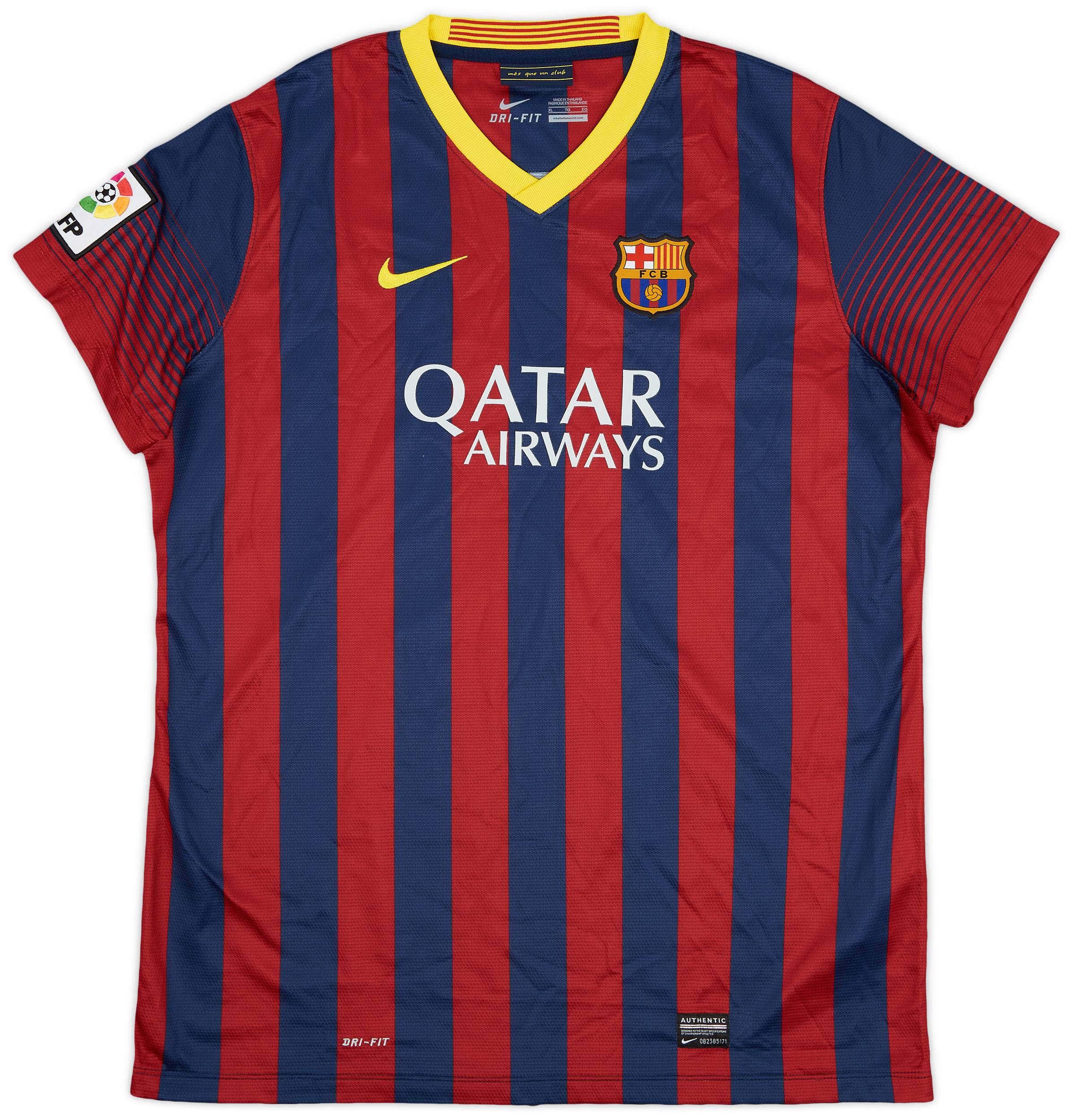 2013-14 Barcelona Home Shirt - 9/10 - (Women's XL)