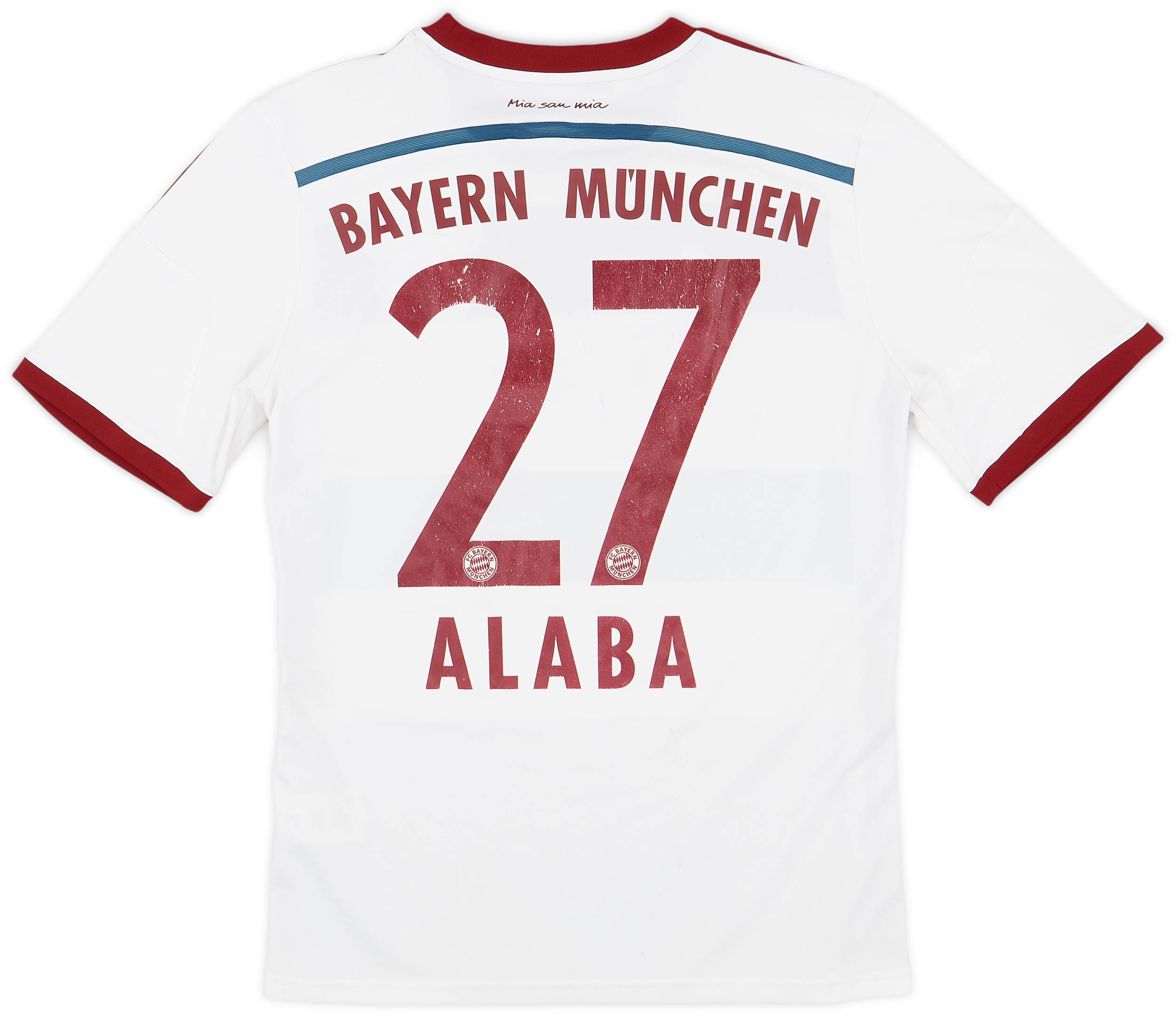 2014-15 Bayern Munich Away Shirt Alaba #27 - 5/10 - (L.Boys)