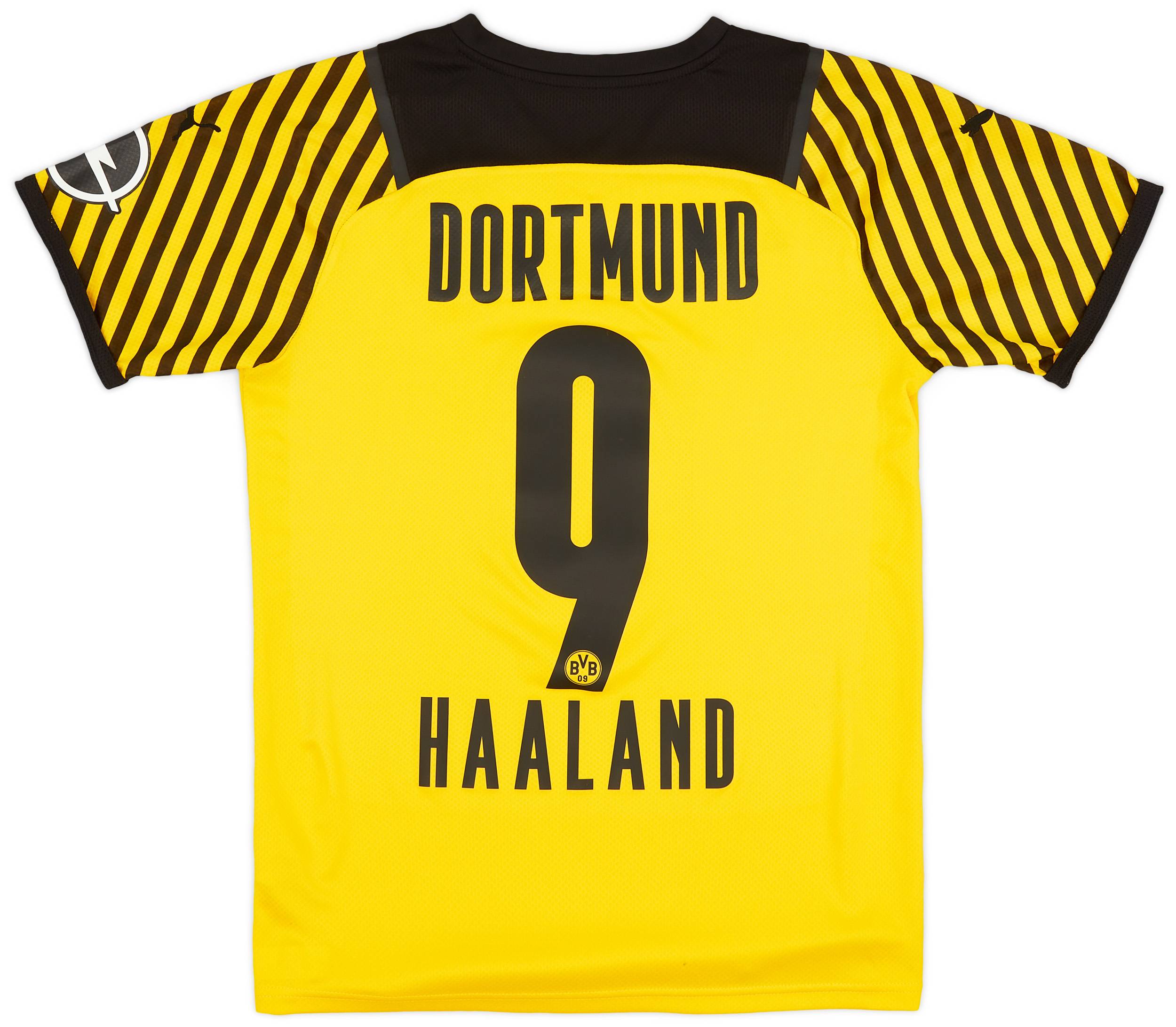 2021-22 Borussia Dortmund Home Shirt Haaland #9 - 8/10 - (S)