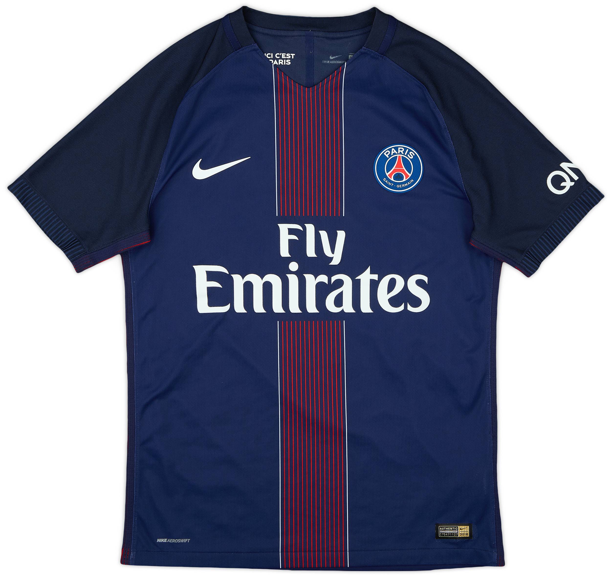 2016 17 Paris Saint Germain Authentic Home Shirt 9 10 M