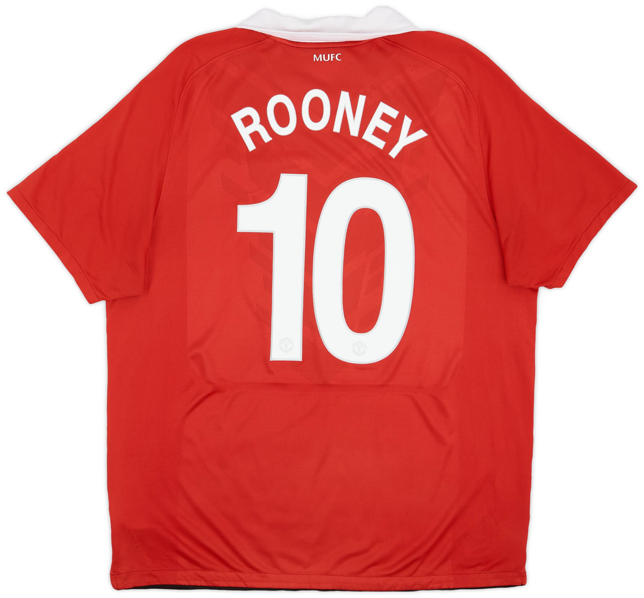 2010-11 Manchester United Home Shirt Rooney #10 - 7/10 - (XL)