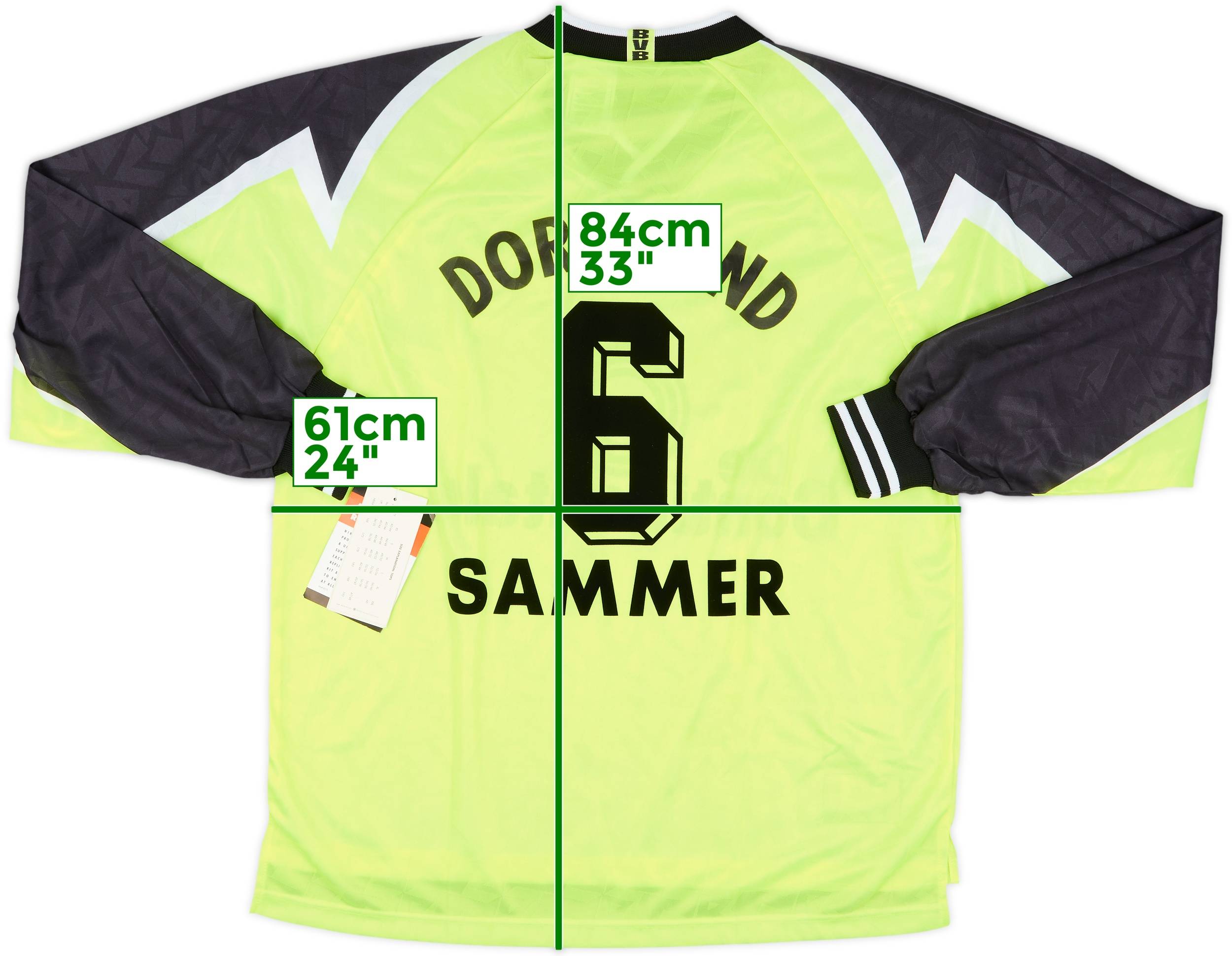 1995-96 Borussia Dortmund Home L/S Shirt Sammer #6 (XXL)