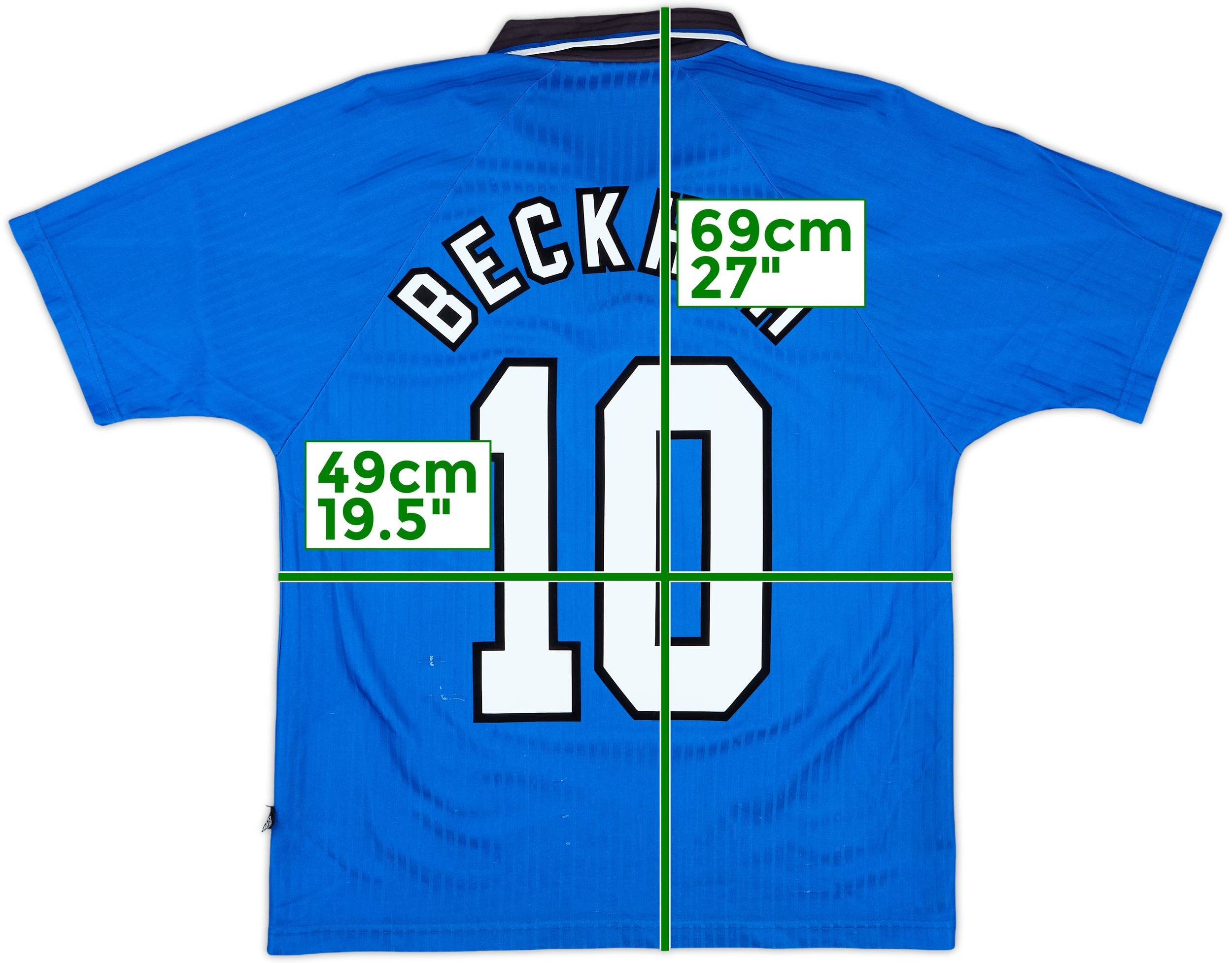 1996-98 Manchester United Third Shirt Beckham #10 - 6/10 - (Y)