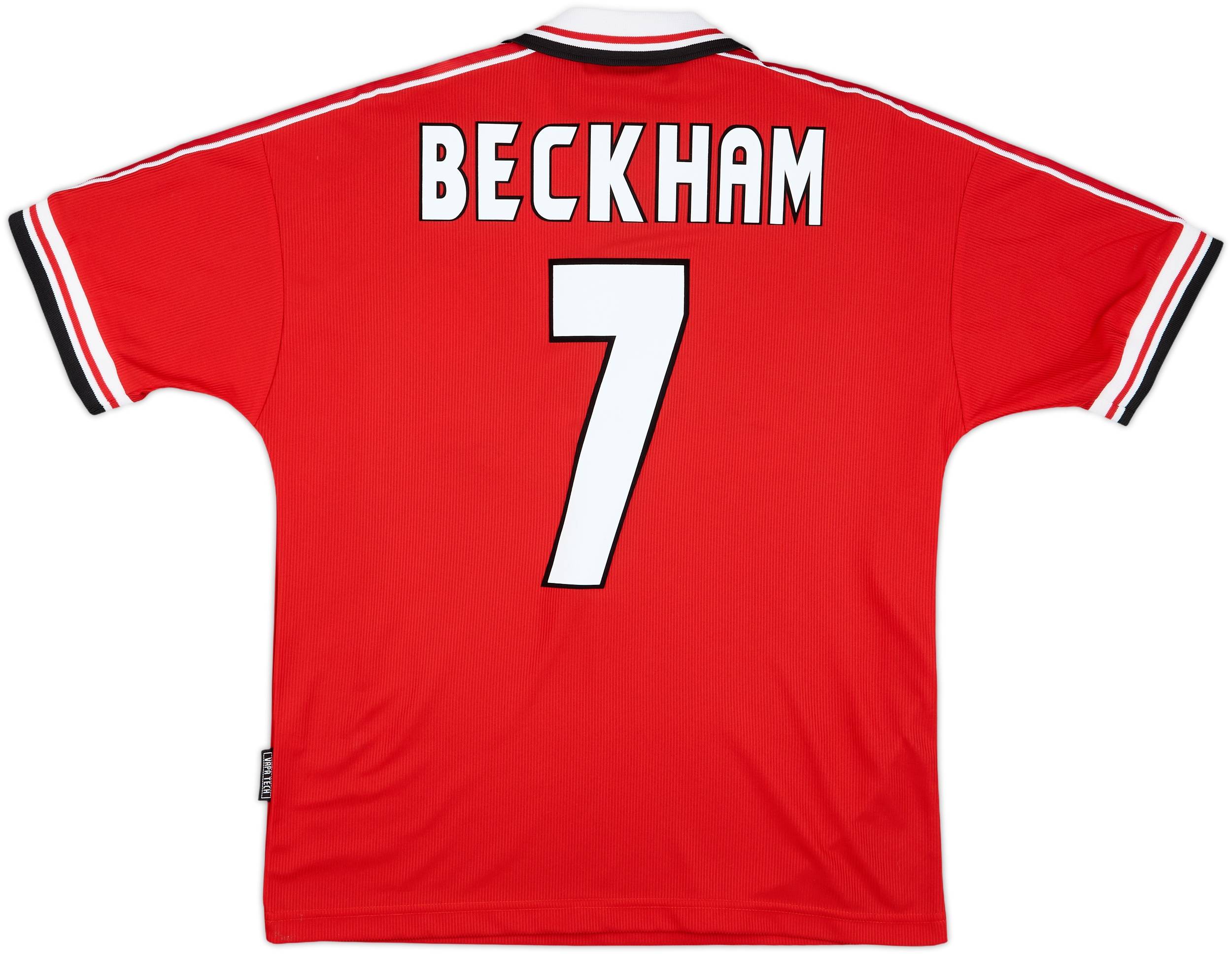 1998-00 Manchester United Home Shirt Beckham #7 - 9/10 - (Y)