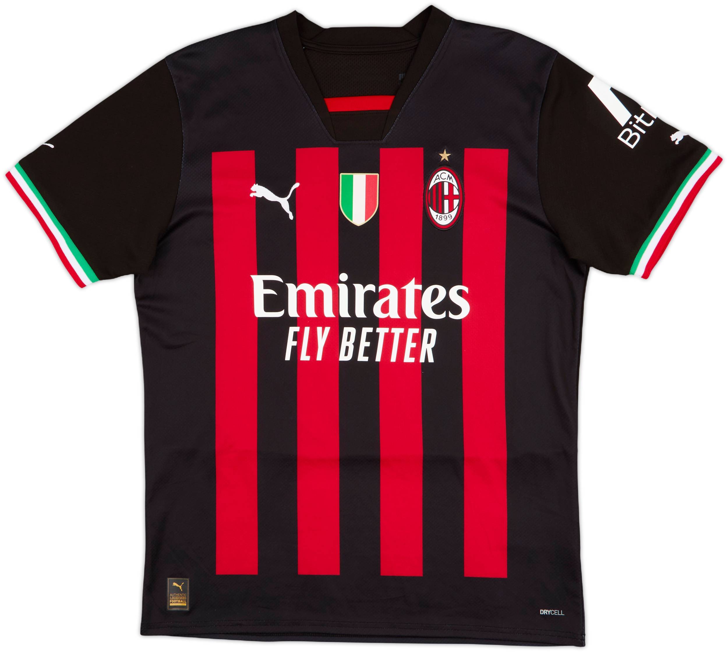 ACミラン 22/23 ホームオーセンティックユニフォーム 17番 R.LEAO 2022-23 AC Milan Home Shirt R.Leao #17 - 9/10 - (M)