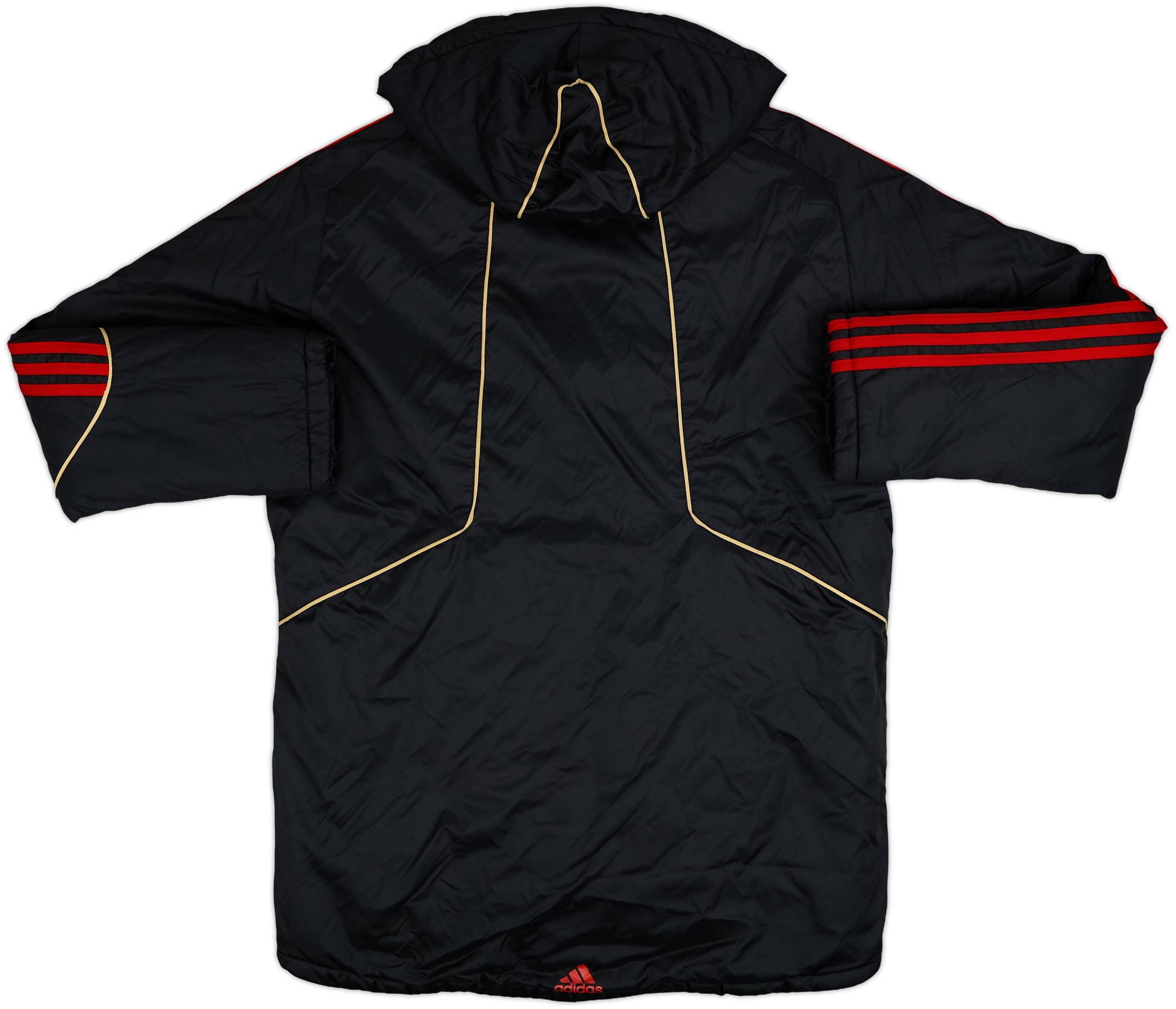 2009-10 Liverpool adidas CL Hooded Padded Bench Coat - 6/10 - (L)