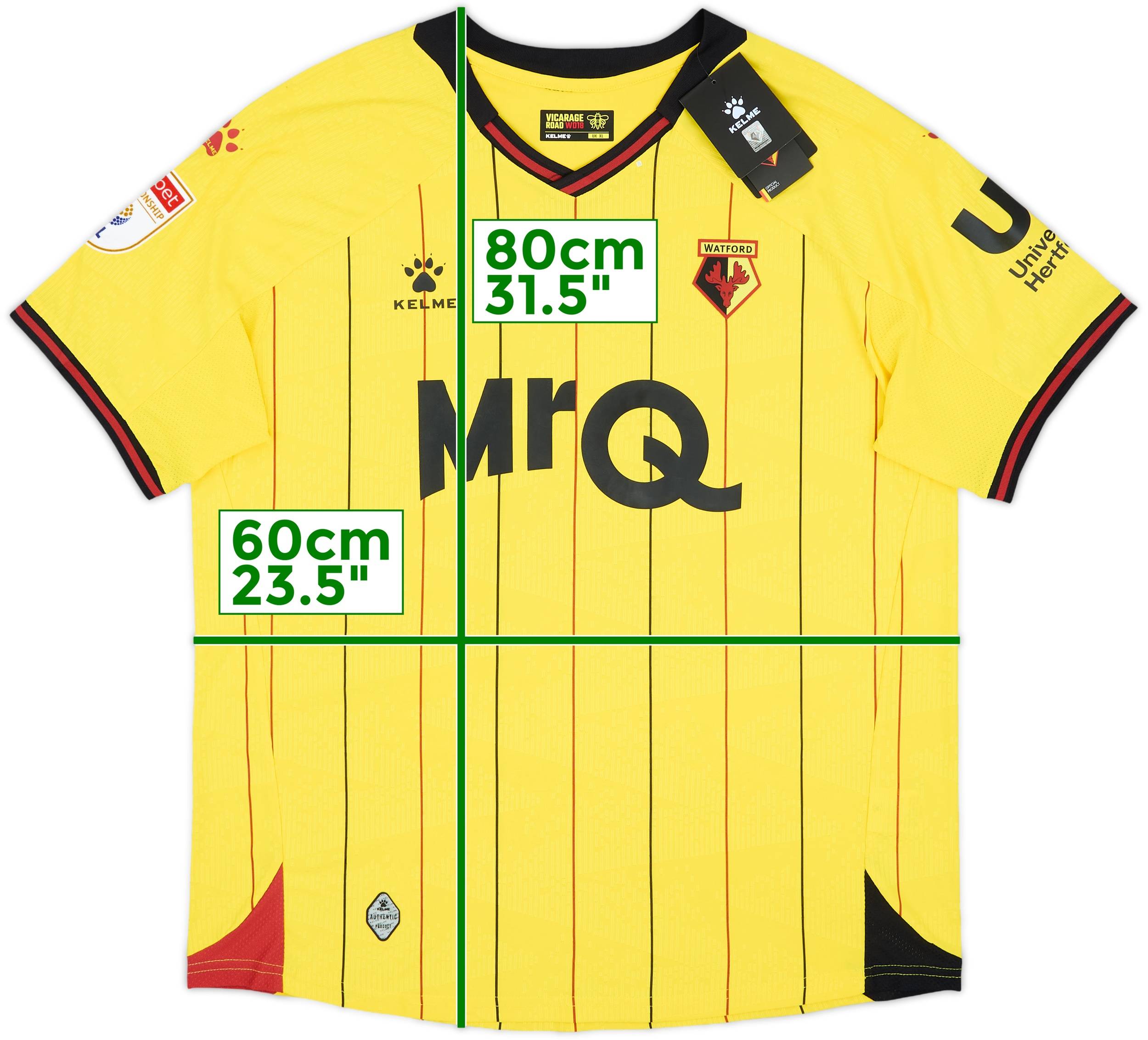 Watford Wfc Watford Fc Retro Shirts 2024-25 Watford Home Shirt (XL)