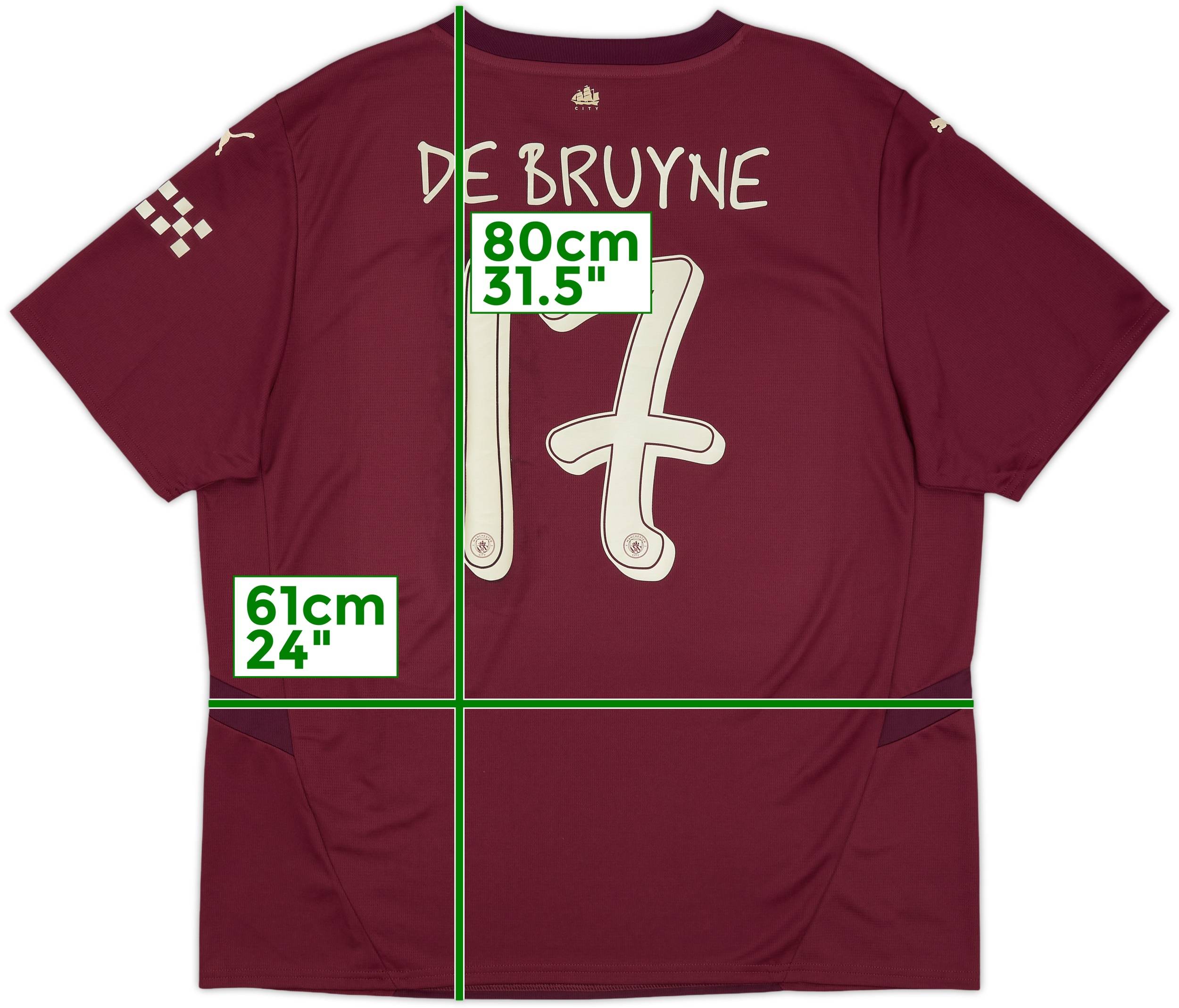 2024-25 Manchester City Third Shirt De Bruyne #17 - 6/10 - (XXL)