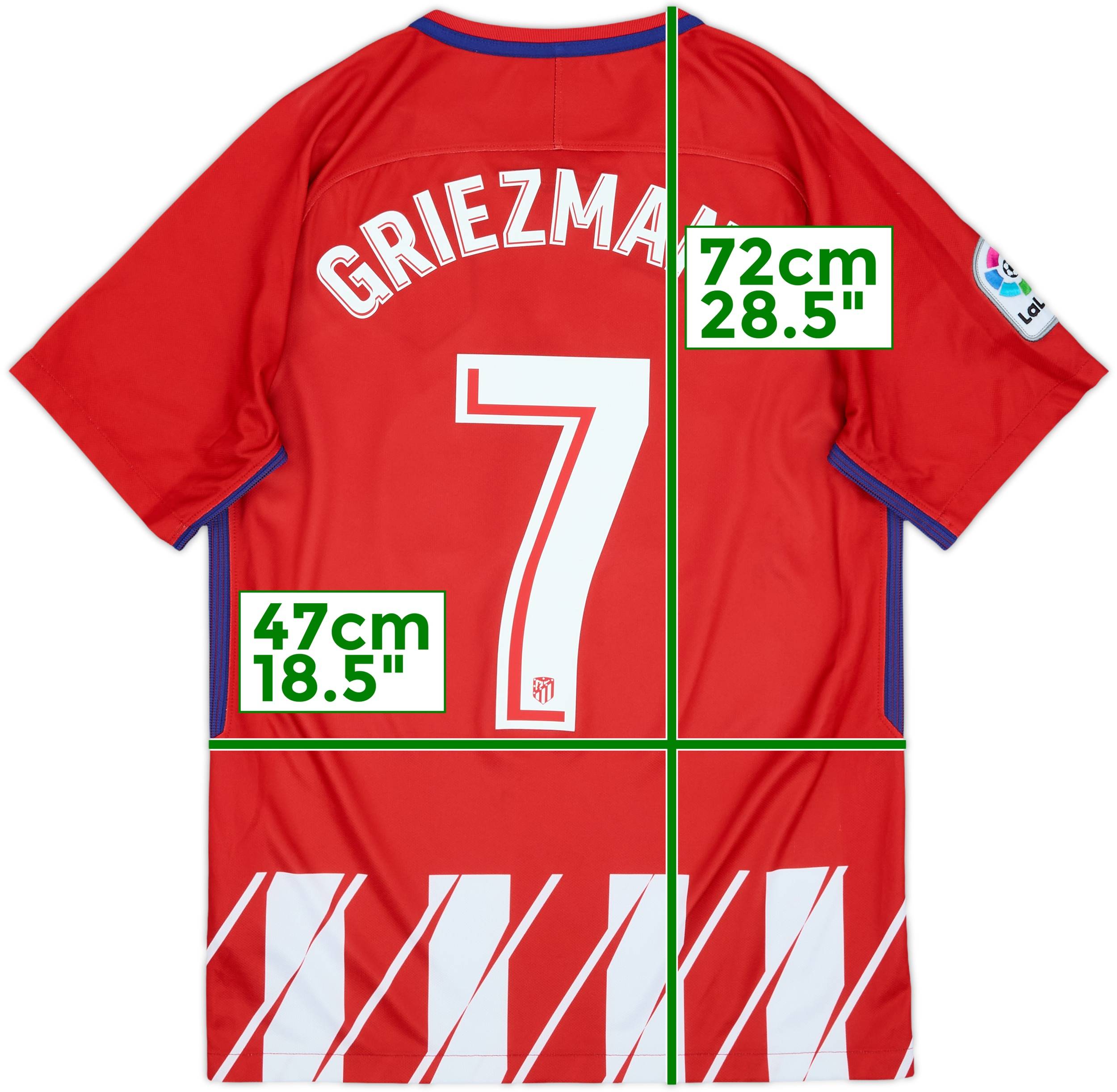 2017-18 Atletico Madrid Home Shirt Griezmann #7 - 7/10 - (S)