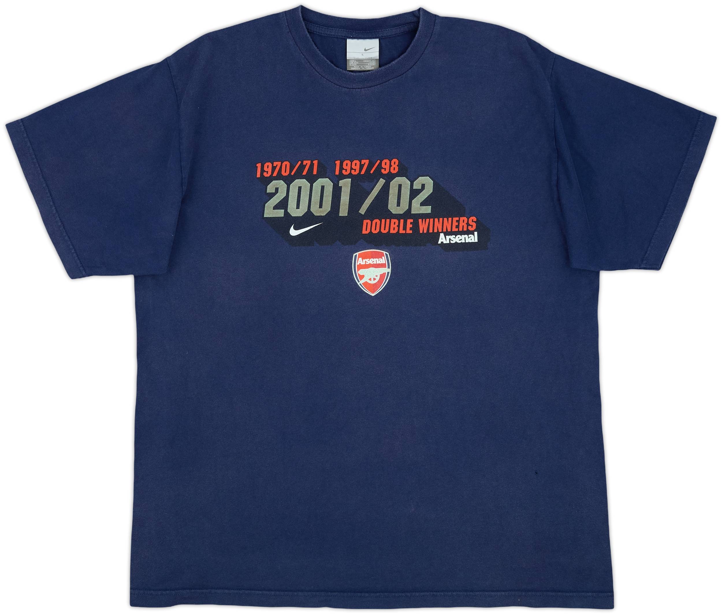 00/02 NIKE × Arsenal S/S Game Shirts 2001-02 Arsenal Nike Graphic Tee - 8/10 - (L)