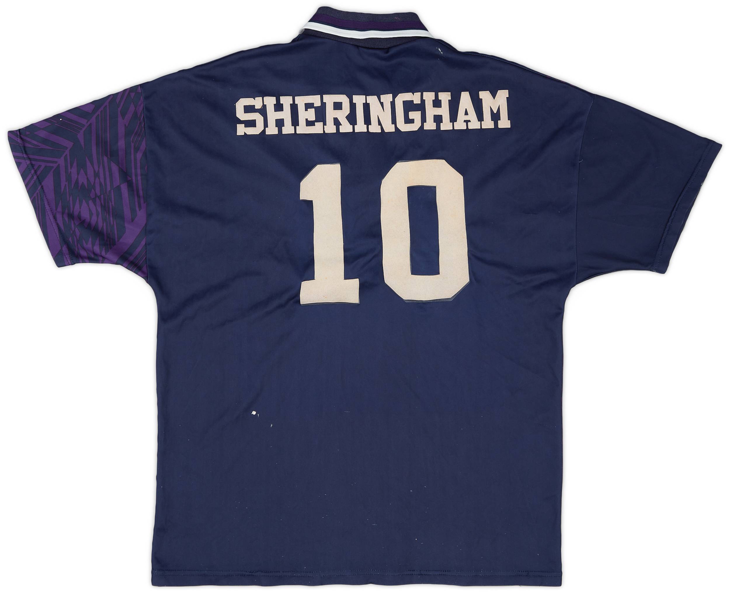 1994 95 Tottenham Away Shirt Sheringham 10 7 10 L