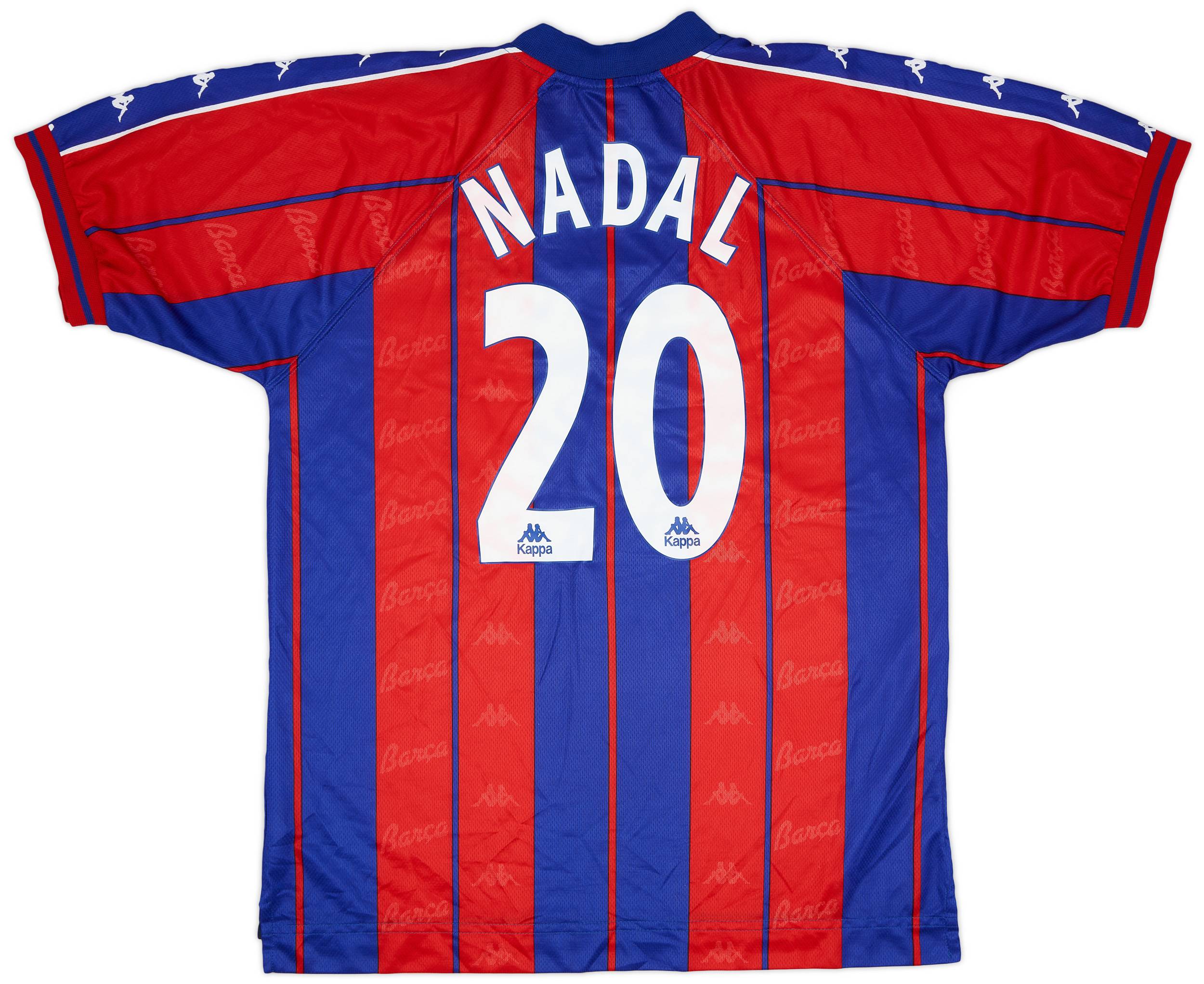 1997-98 Barcelona Home Shirt Nadal #20 - 8/10 - (XL)