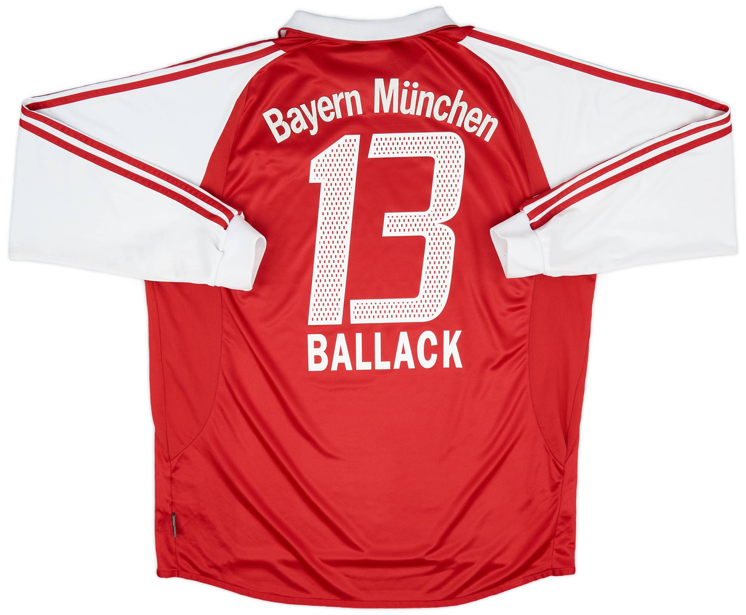 2003-04 Bayern Munich Home L/S Shirt Ballack #13 - 7/10 - (XL)