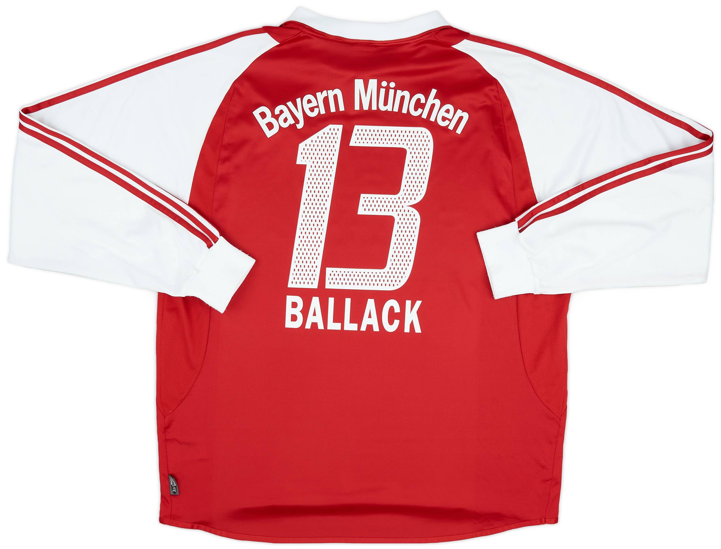 2003-04 Bayern Munich Home L/S Shirt Ballack #13 - 9/10 - (XXL)