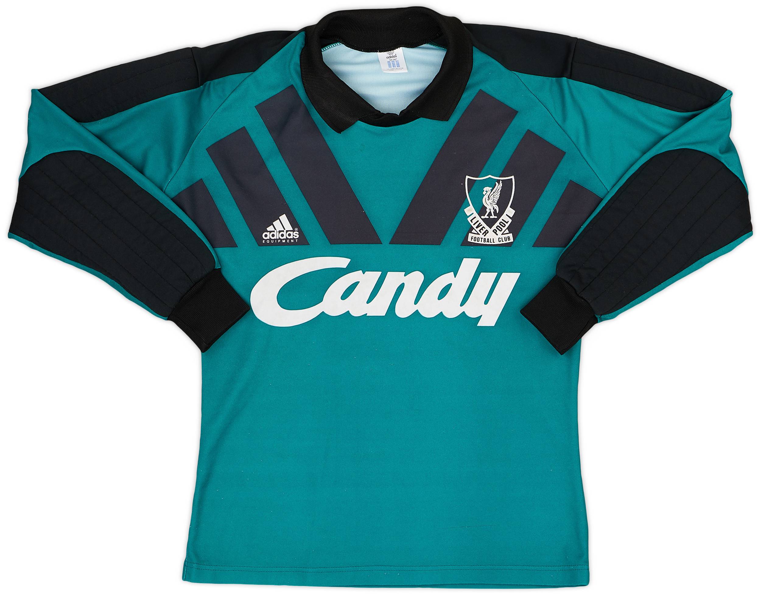 1991-92 Liverpool GK Shirt - 8/10 - (S)