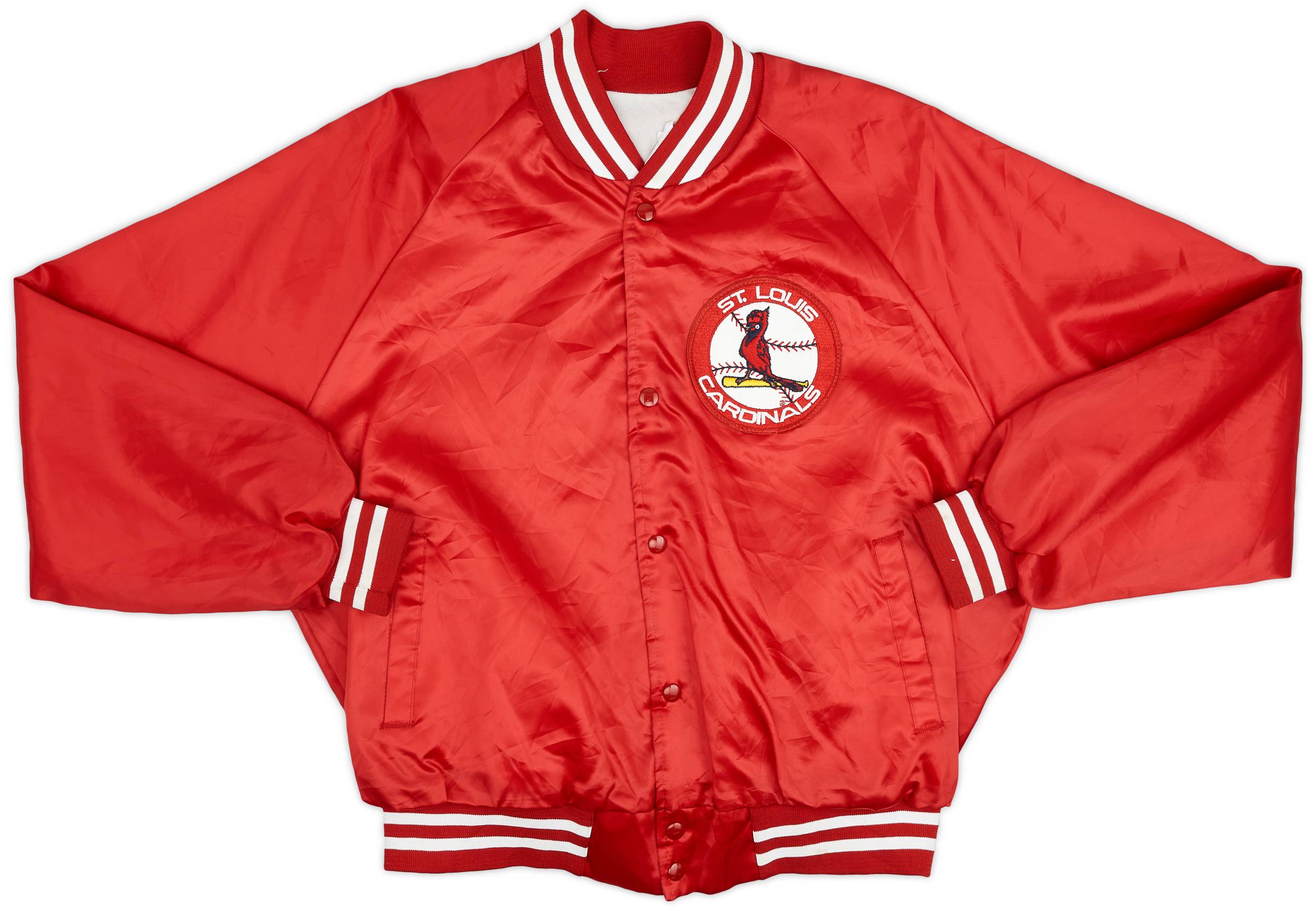 1990s St. Louis Cardinals Chalk Line Satin Varsity Jacket (Very Good) XL