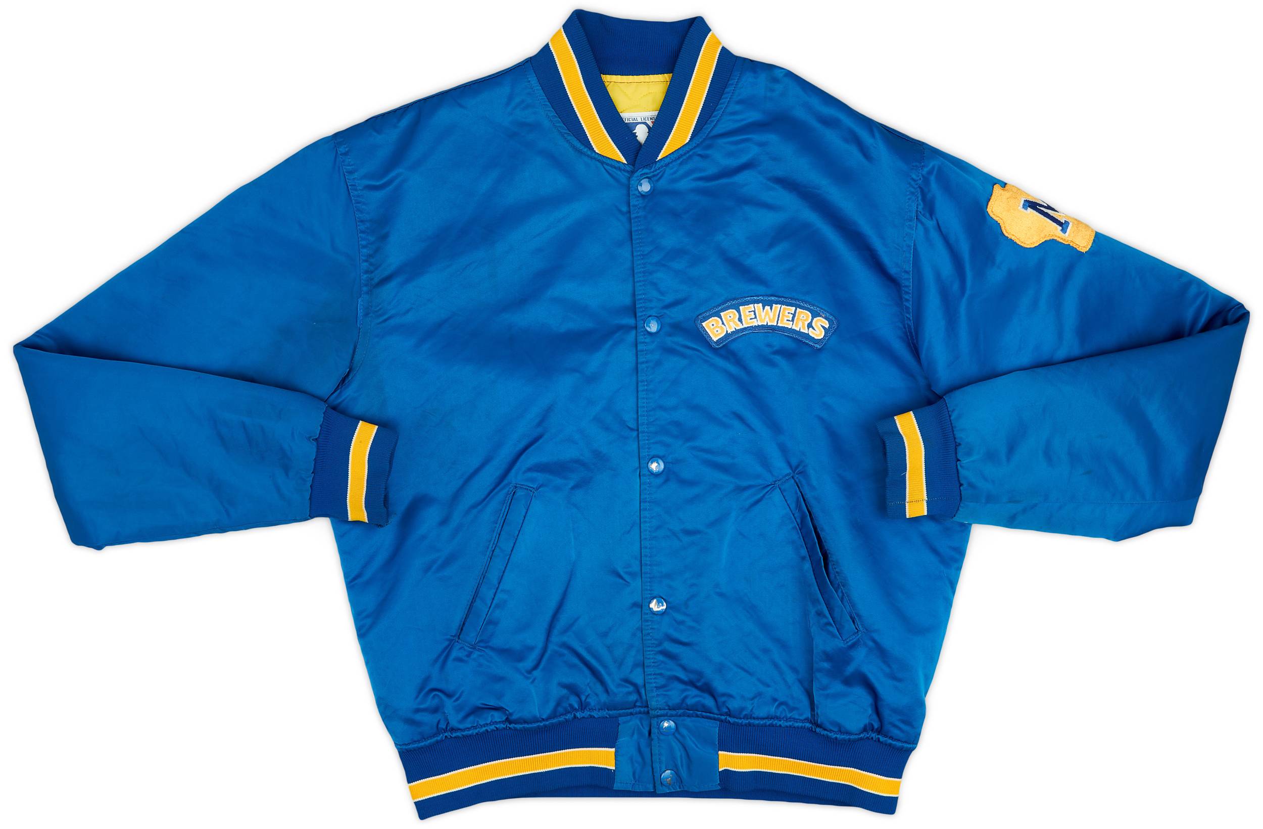 【新品、本物、当店在庫だから安心】 1990-93 Milwaukee Brewers Starter Satin Varsity Jacket (Very ジャケット・アウター