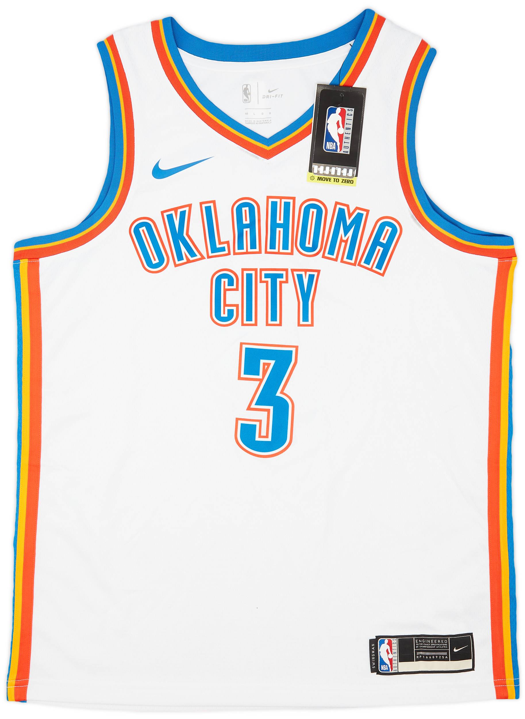 2021 24 Oklahoma City Thunder Giddey 3 Nike Swingman Home Jersey L