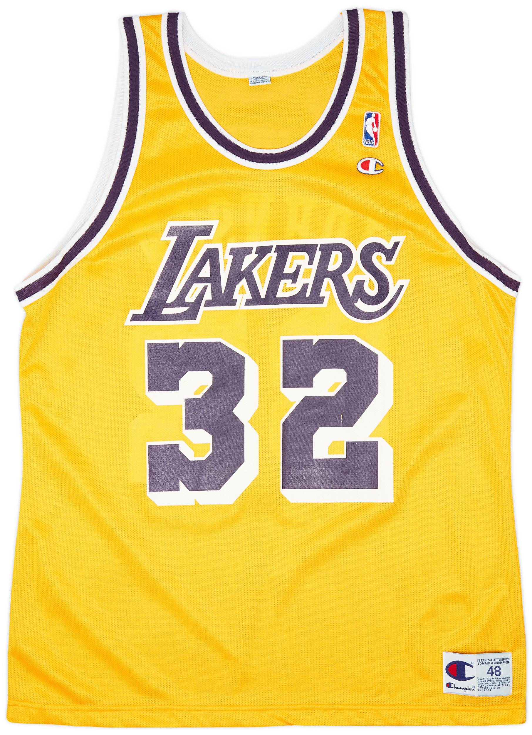 1996 LA Lakers Johnson #32 Champion Home Jersey (Excellent) XL