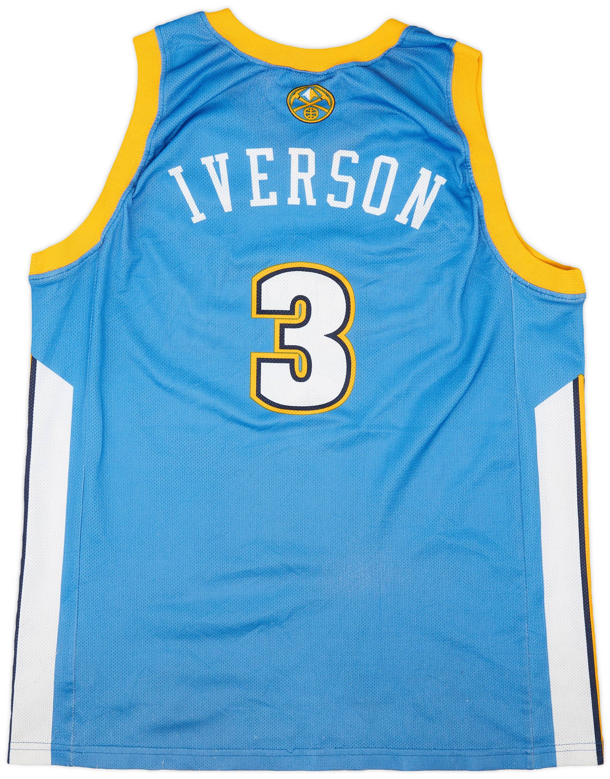 バスケットボール adidas - adidas Denver Nuggets Jersey #3 IVERSON Adidas Denver Nuggets NBA Replica Jersey #3 Allen Iverson