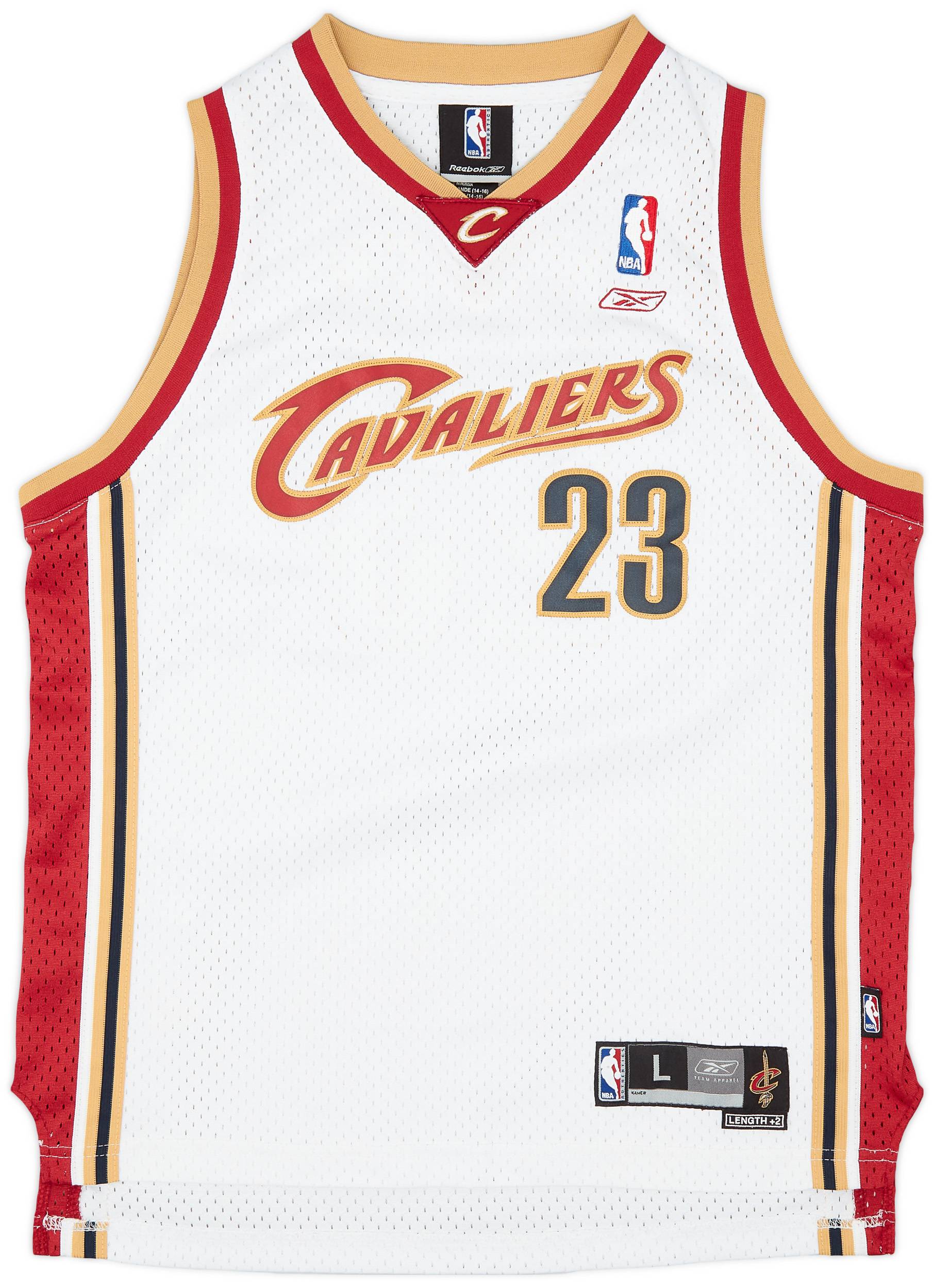 2004 06 Cleveland Cavaliers James 23 Reebok Swingman Home Jersey Excellent L.Kids