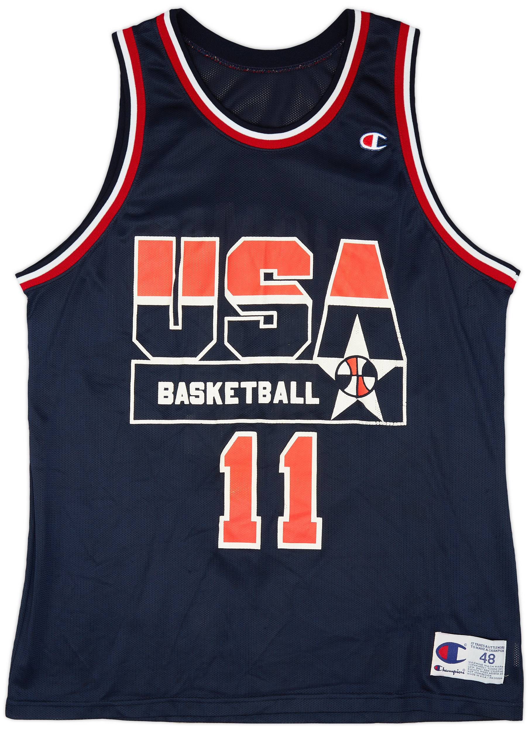 1992 USA Thomas #11 Champion Away Jersey (Excellent) XL