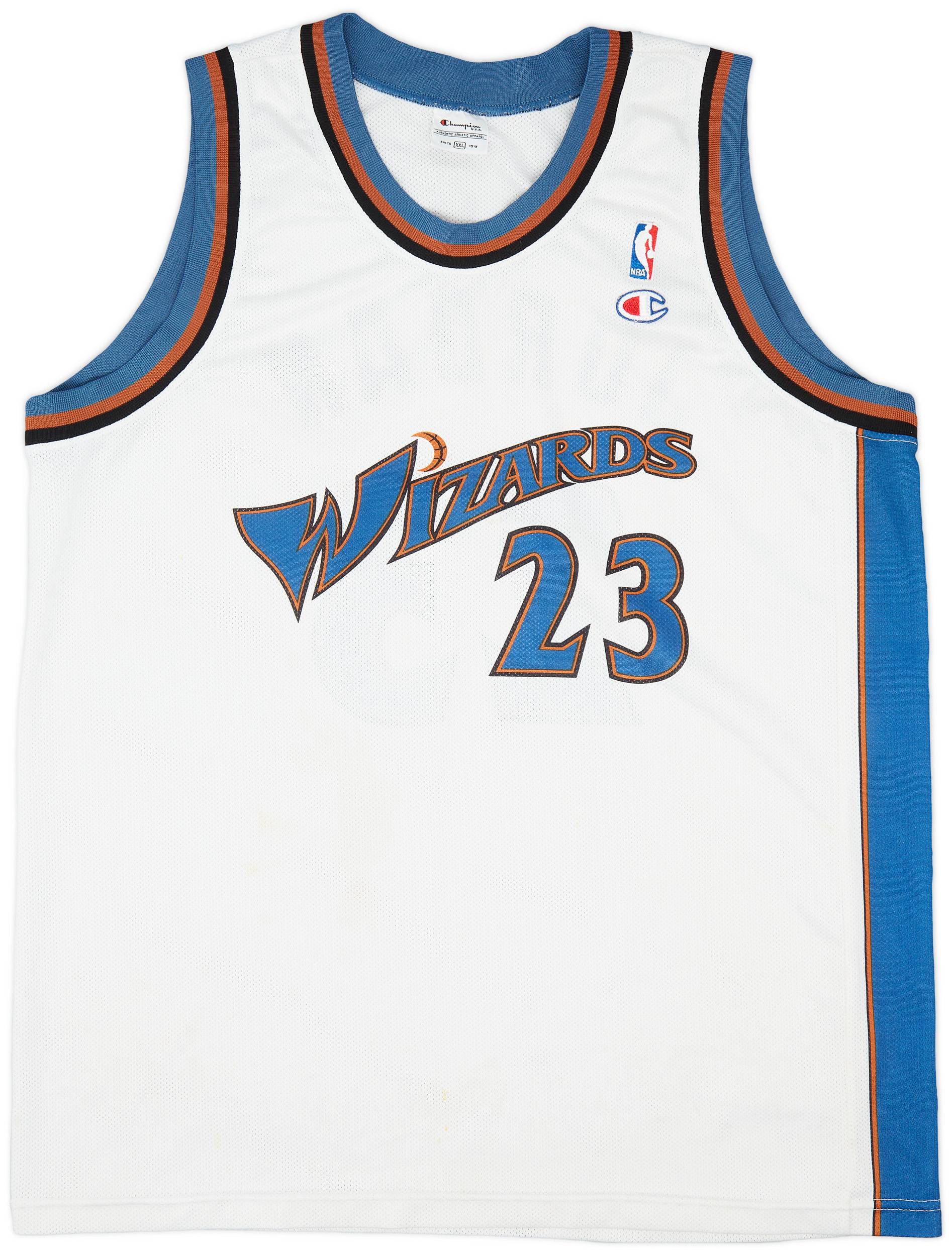 2001 03 Washington Wizards Jordan 23 Champion Home Jersey Very Good XXL