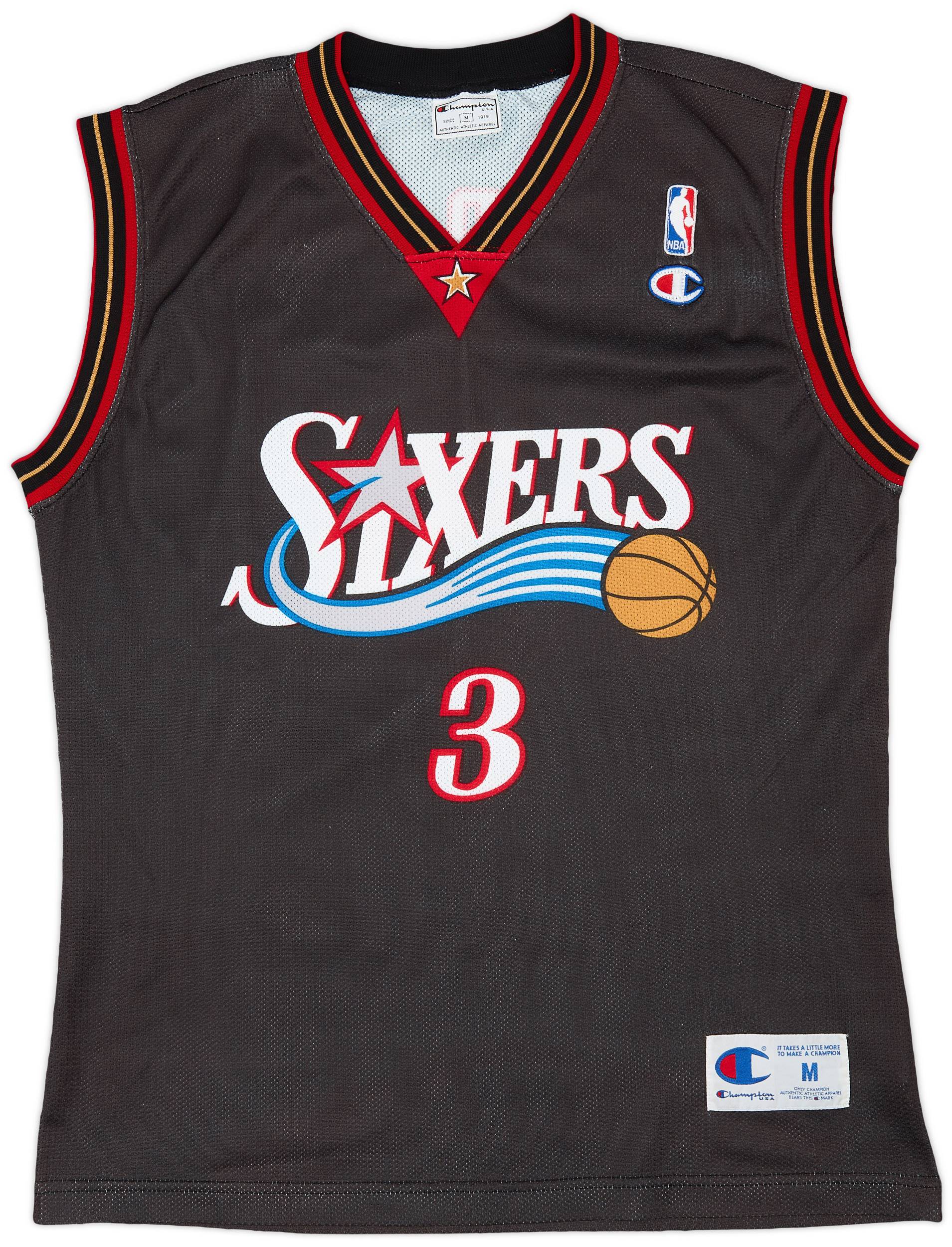2000 06 Philadelphia 76ers Iverson 3 Champion Away Jersey Excellent M