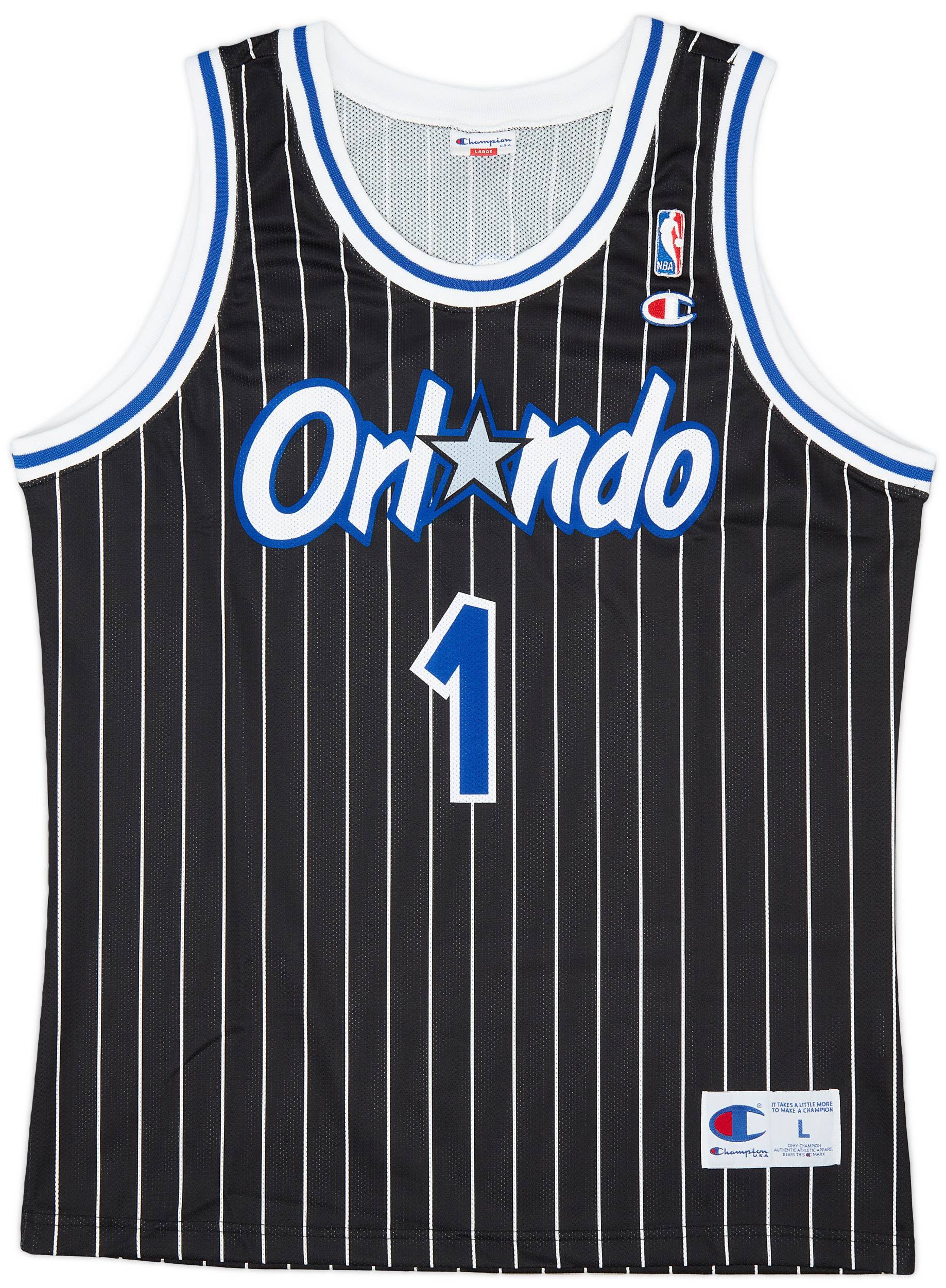 1993 94 Orlando Magic Hardaway 1 Champion Away Jersey Excellent L