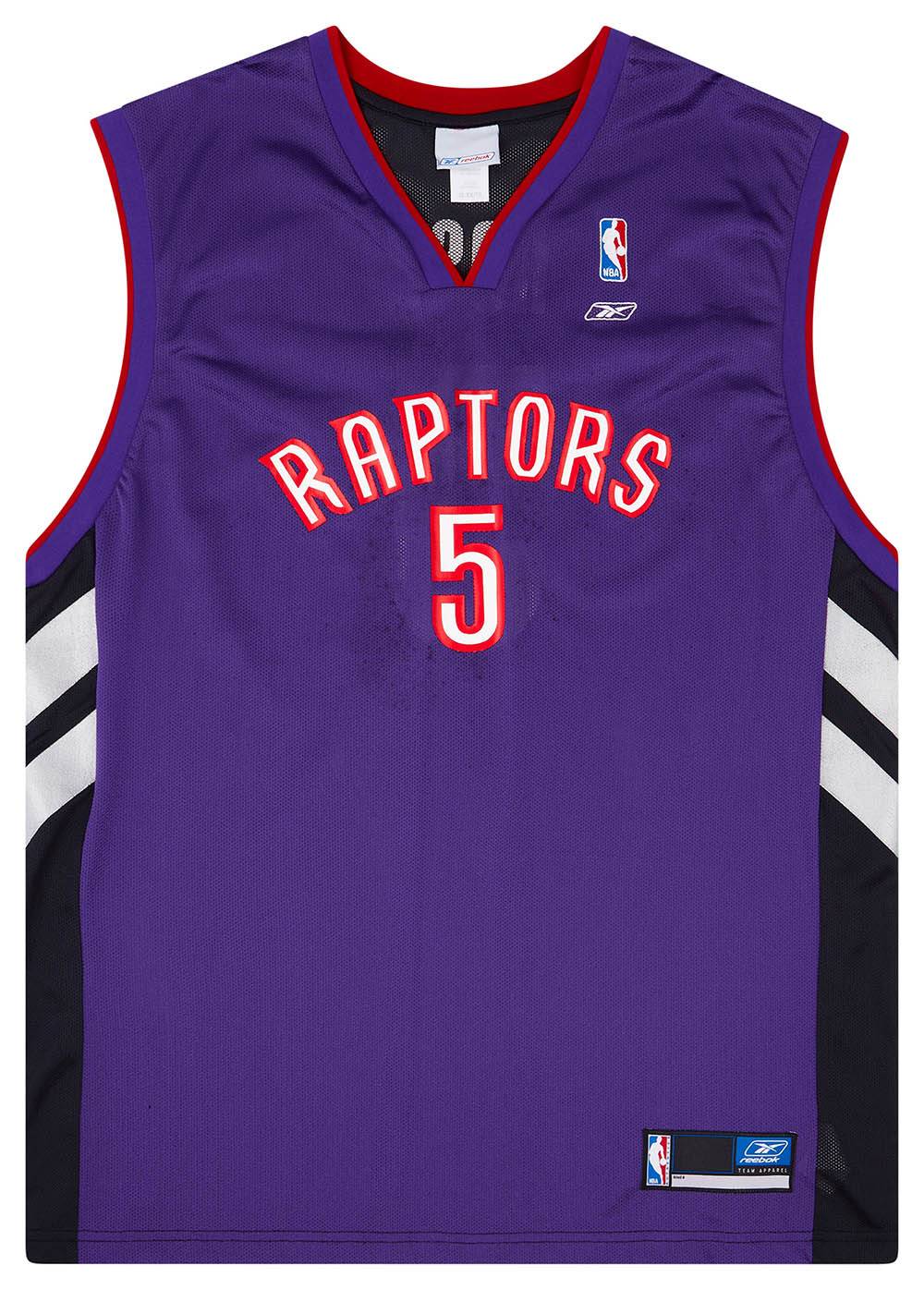 2003 06 Toronto Raptors Rose 5 Reebok Away Jersey Very Good XL